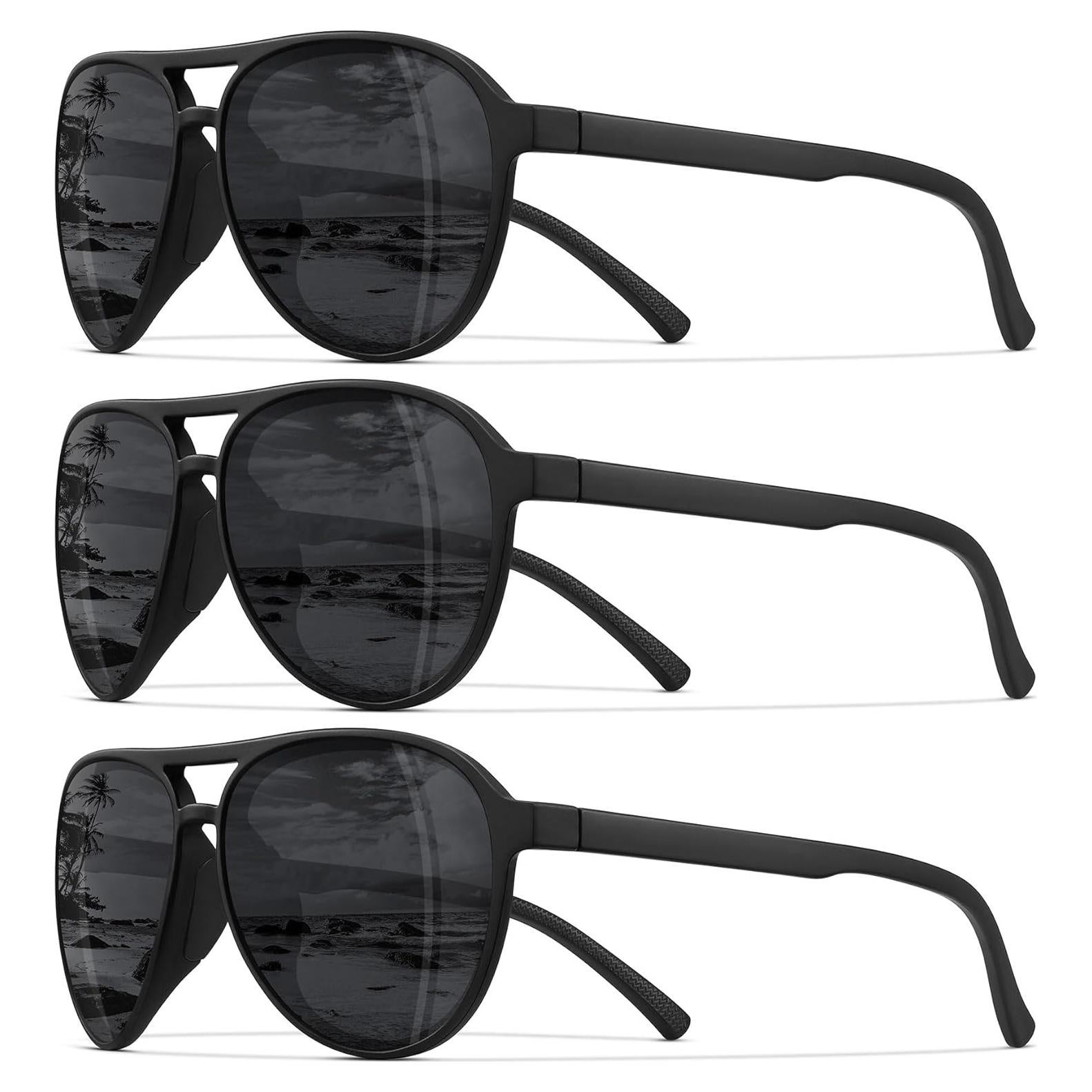 Gafas de sol aviador polarizadas STORYCOAST unisex 3 pack