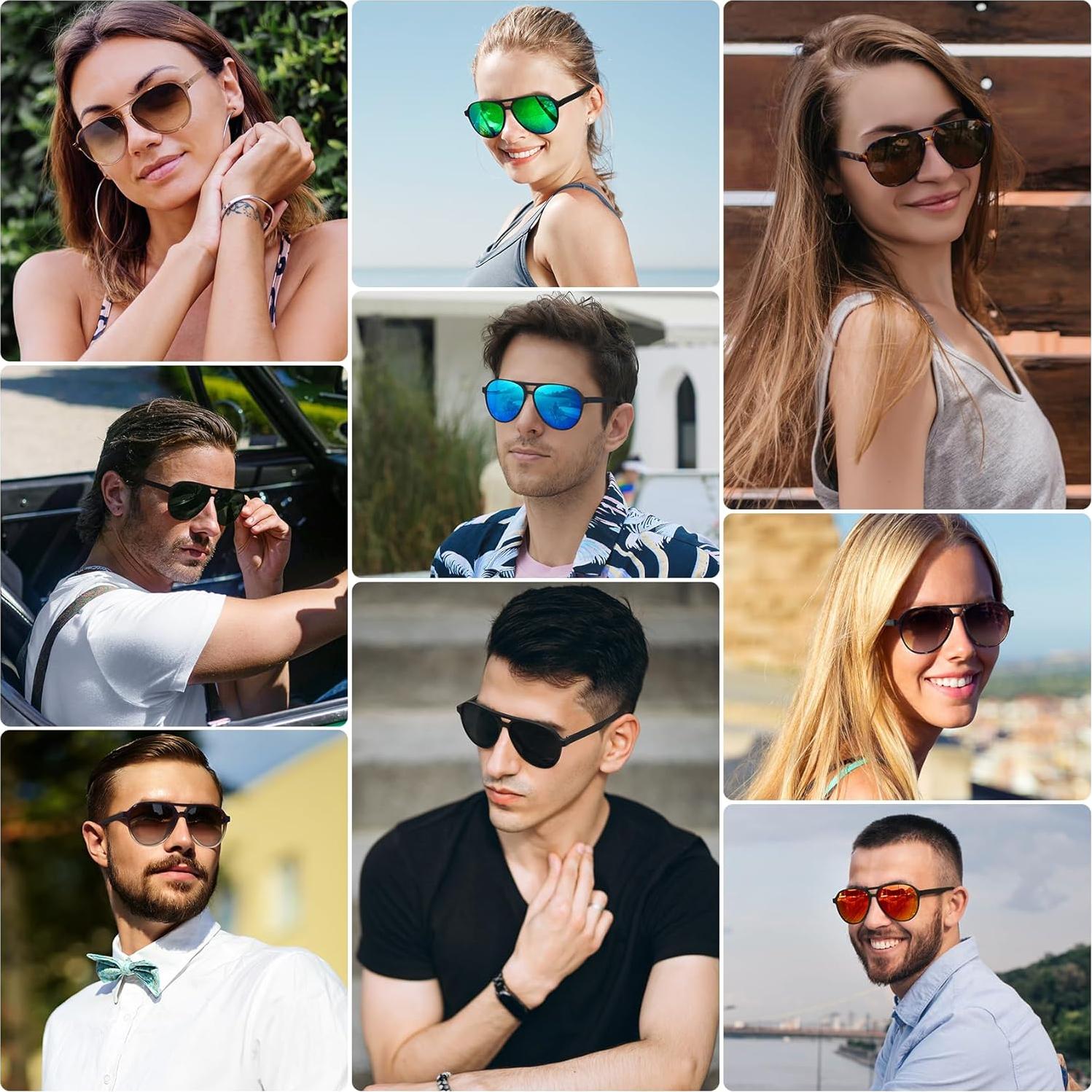 Gafas de sol aviador polarizadas STORYCOAST unisex 3 pack