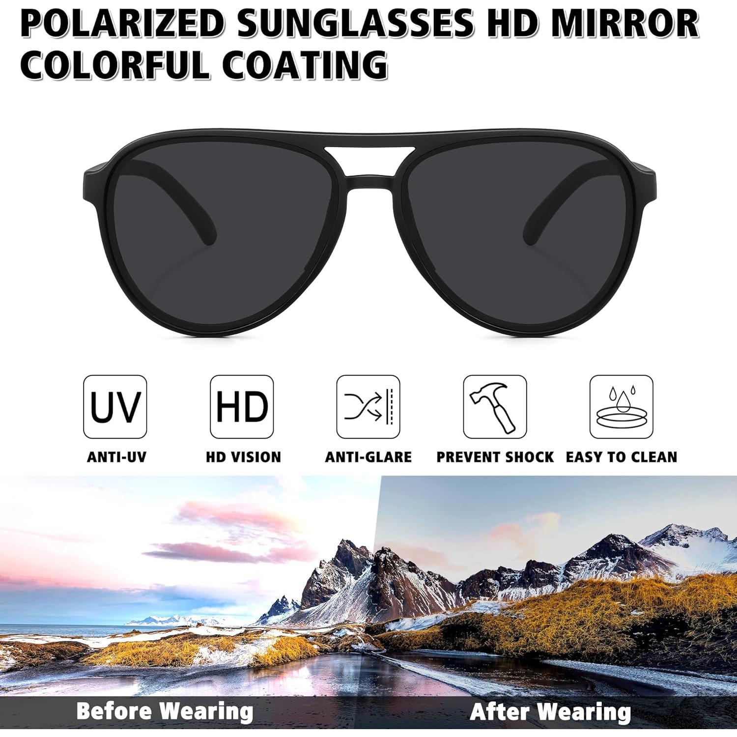 Gafas de sol aviador polarizadas STORYCOAST unisex 3 pack