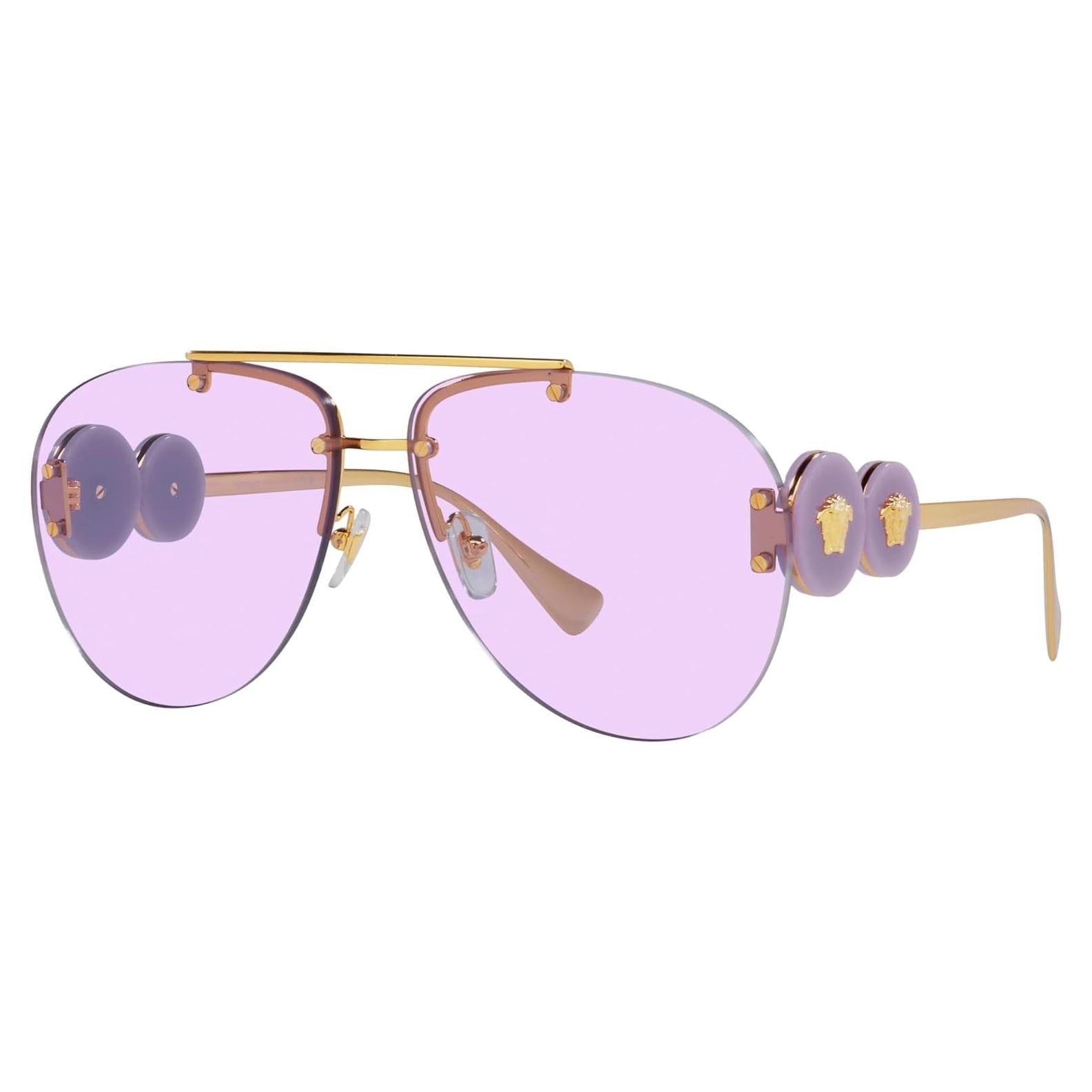 Gafas de sol Versace mujer marco dorado lentes gris 63mm