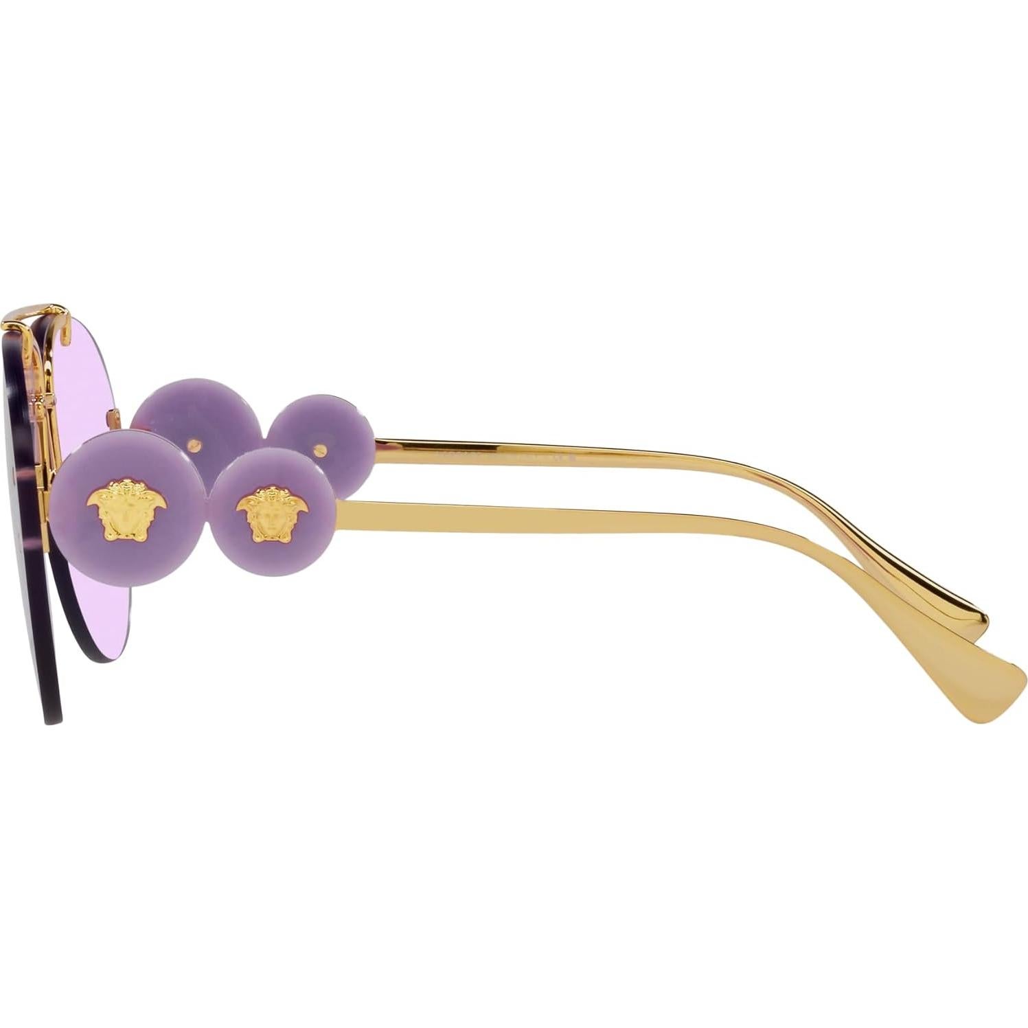 Gafas de sol Versace mujer marco dorado lentes gris 63mm