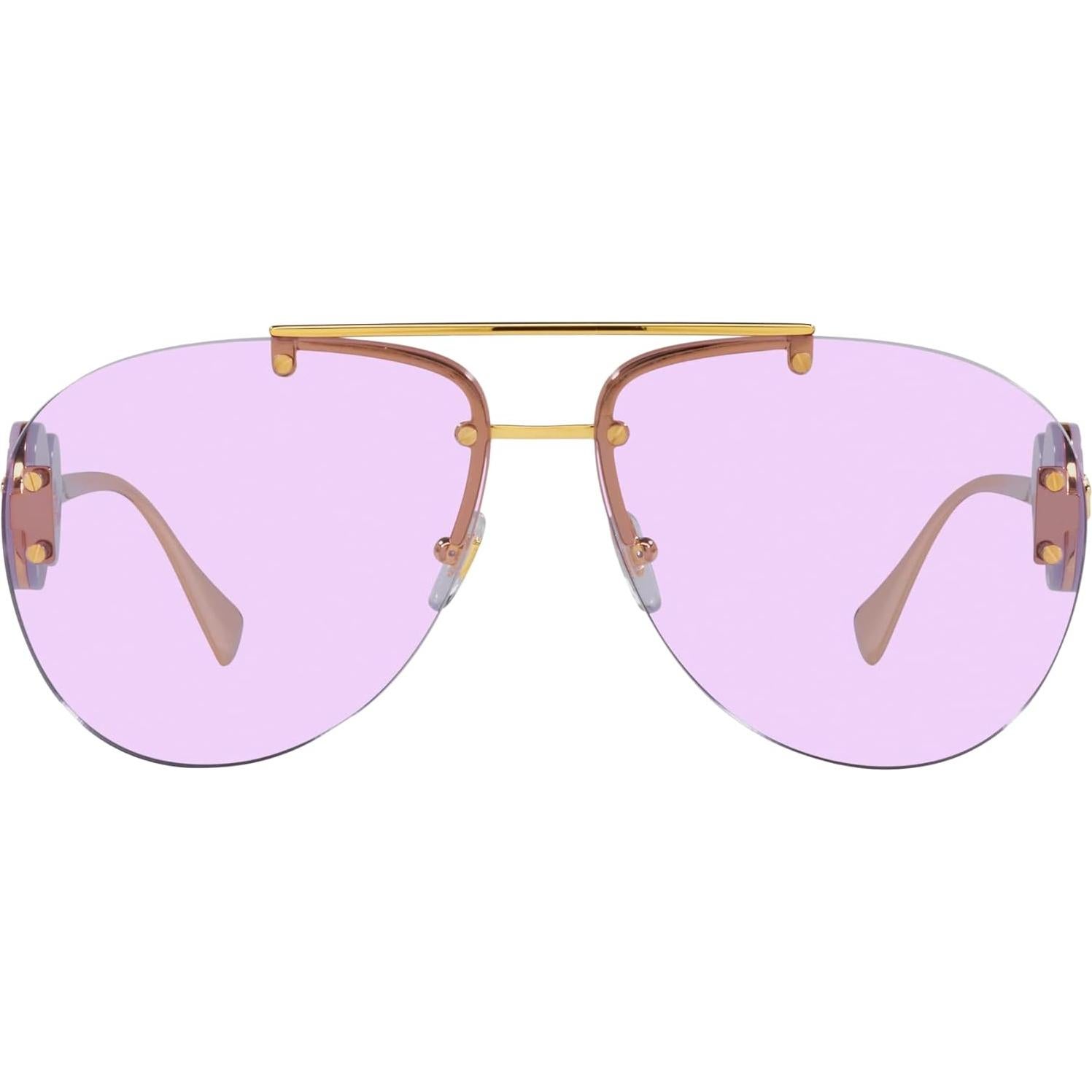Gafas de sol Versace mujer marco dorado lentes gris 63mm