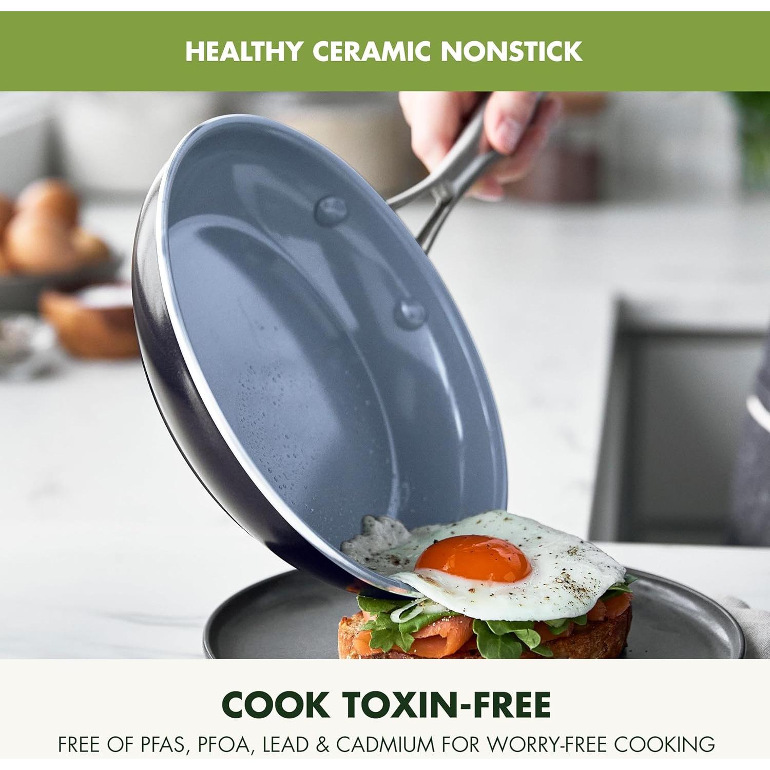 Juego de Utensilios de Cocina GreenPan 17 Piezas Cerámica Gris