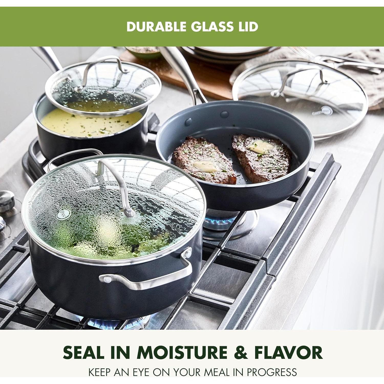 Juego de Utensilios de Cocina GreenPan 17 Piezas Cerámica Gris