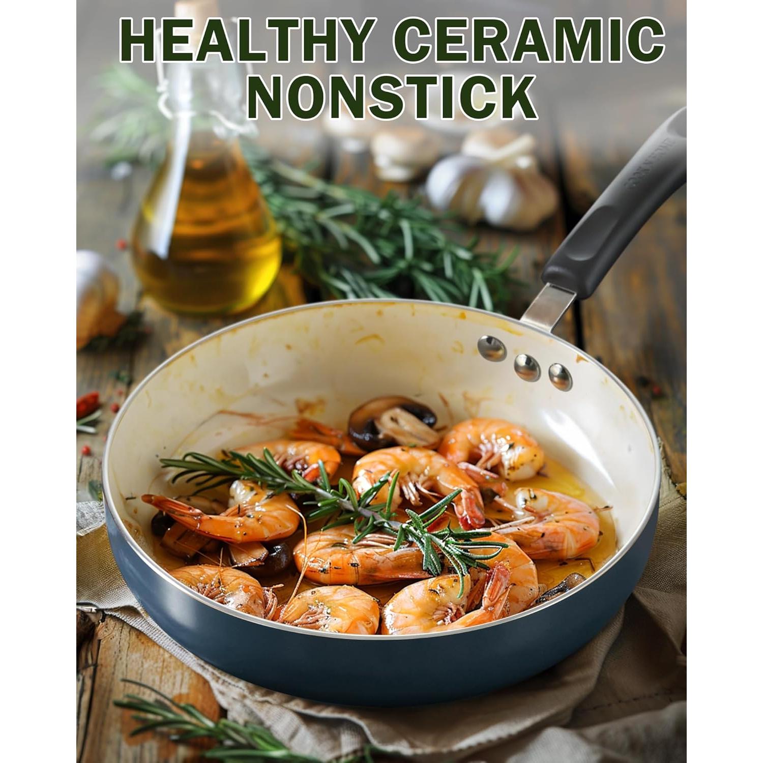 Juego de Ollas y Sartenes Cook N Home 10 Piezas Antiadherente