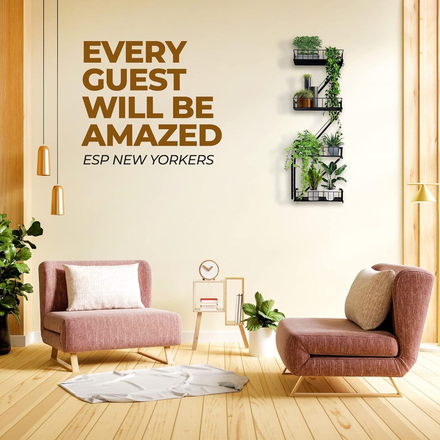 Estante de Pared de Escape de Fuego VERSATILE KAS Negro 4 Niveles