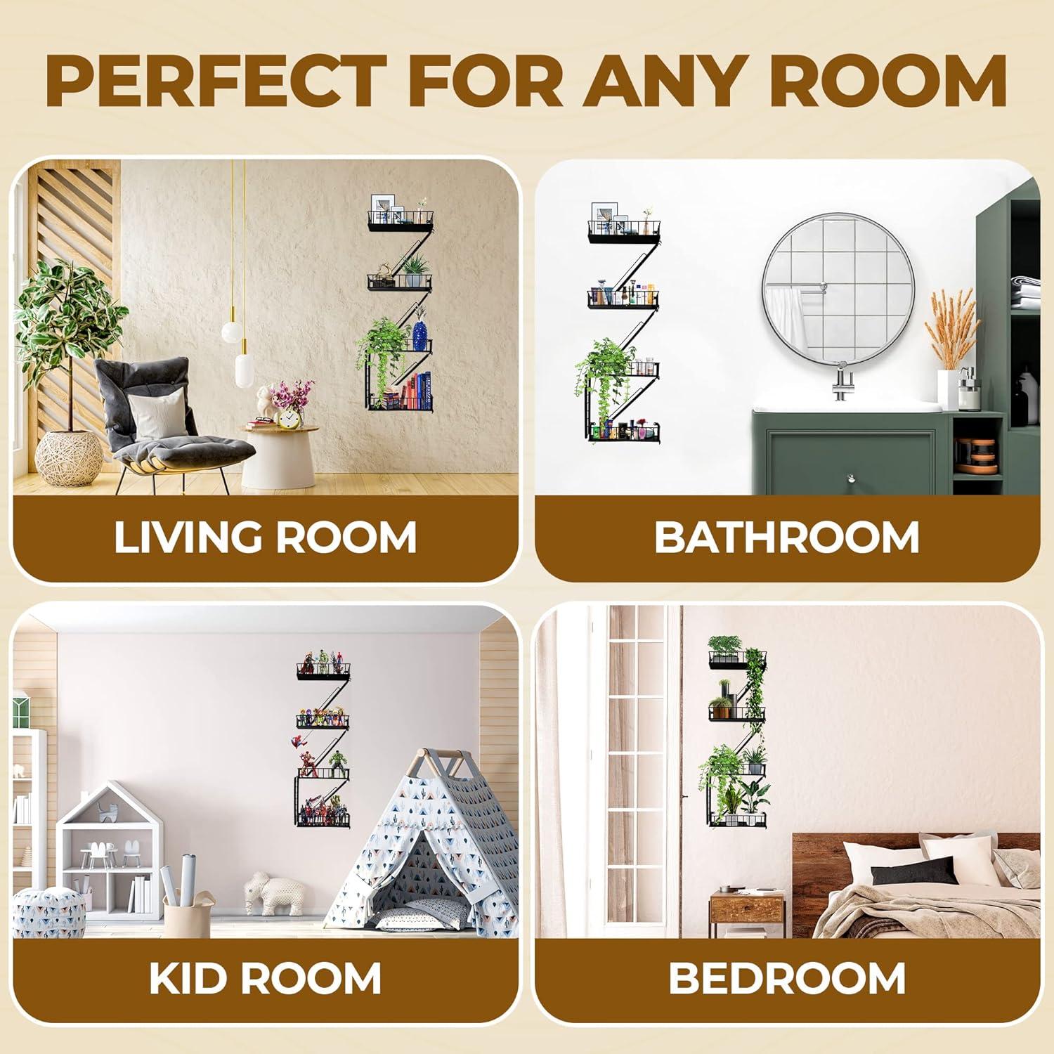 Estante de Pared de Escape de Fuego VERSATILE KAS Negro 4 Niveles