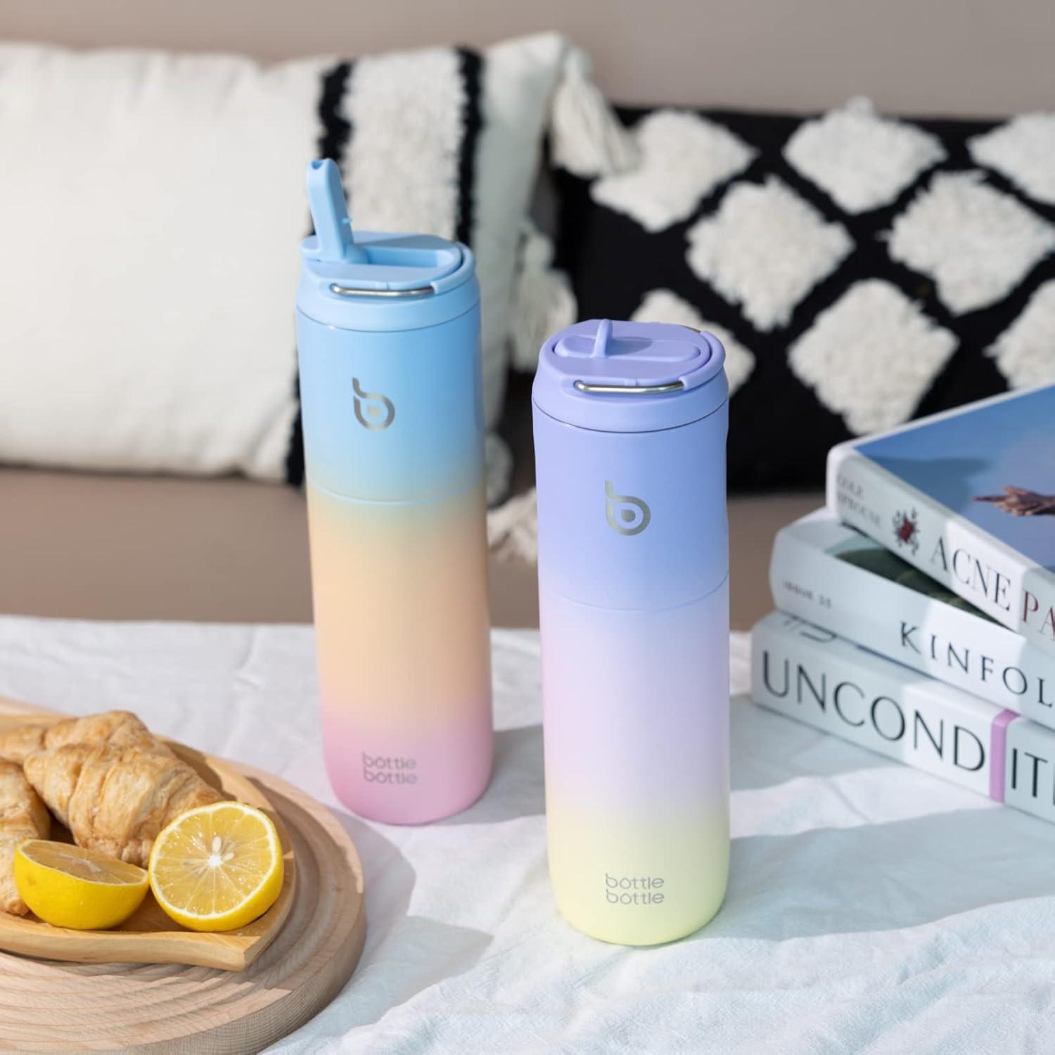 Botella de Agua Aislada BOTELLA BOTELLA 1.5L con Pajita