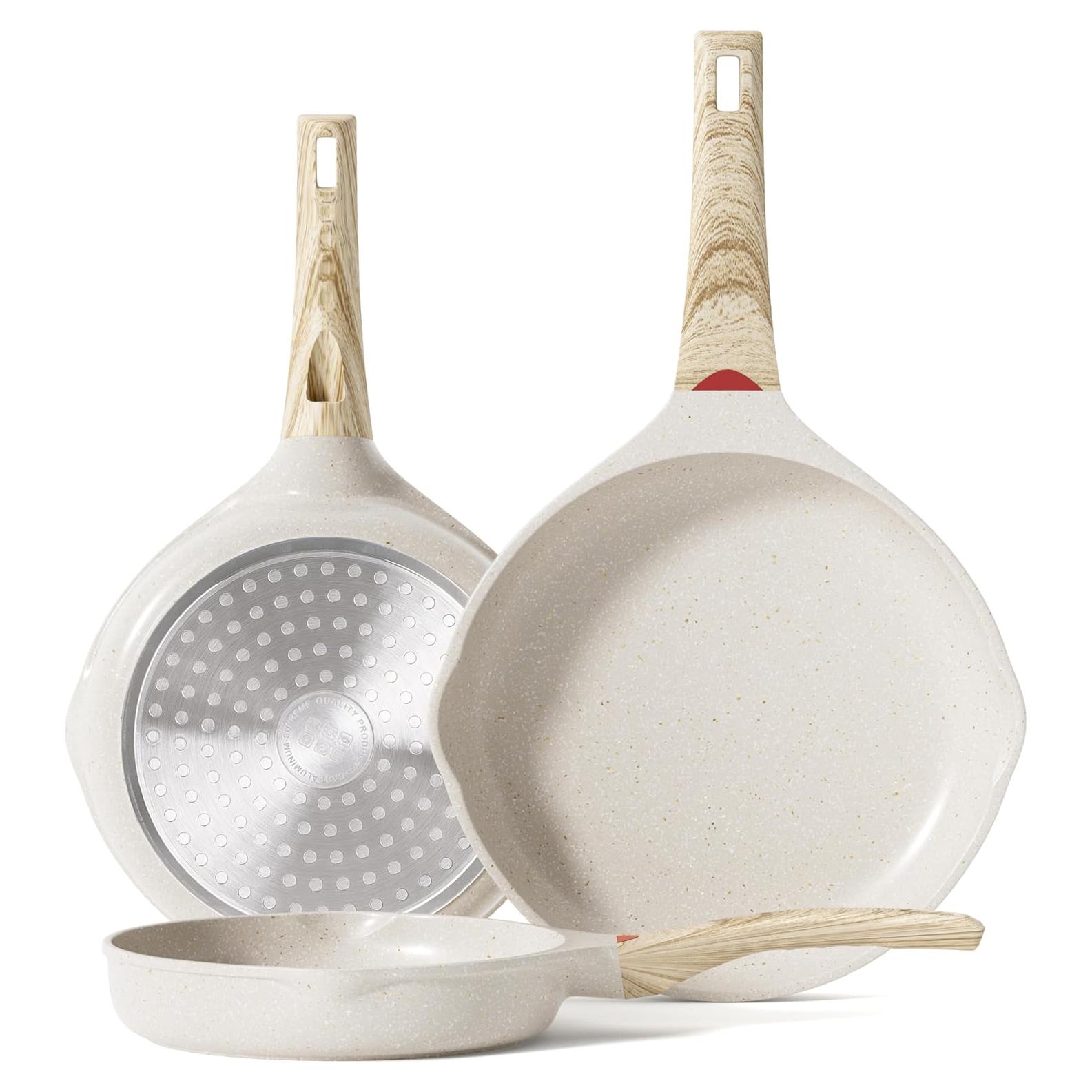 Sartén Antiadherente Caannasweis 3 Pcs Beige Granito