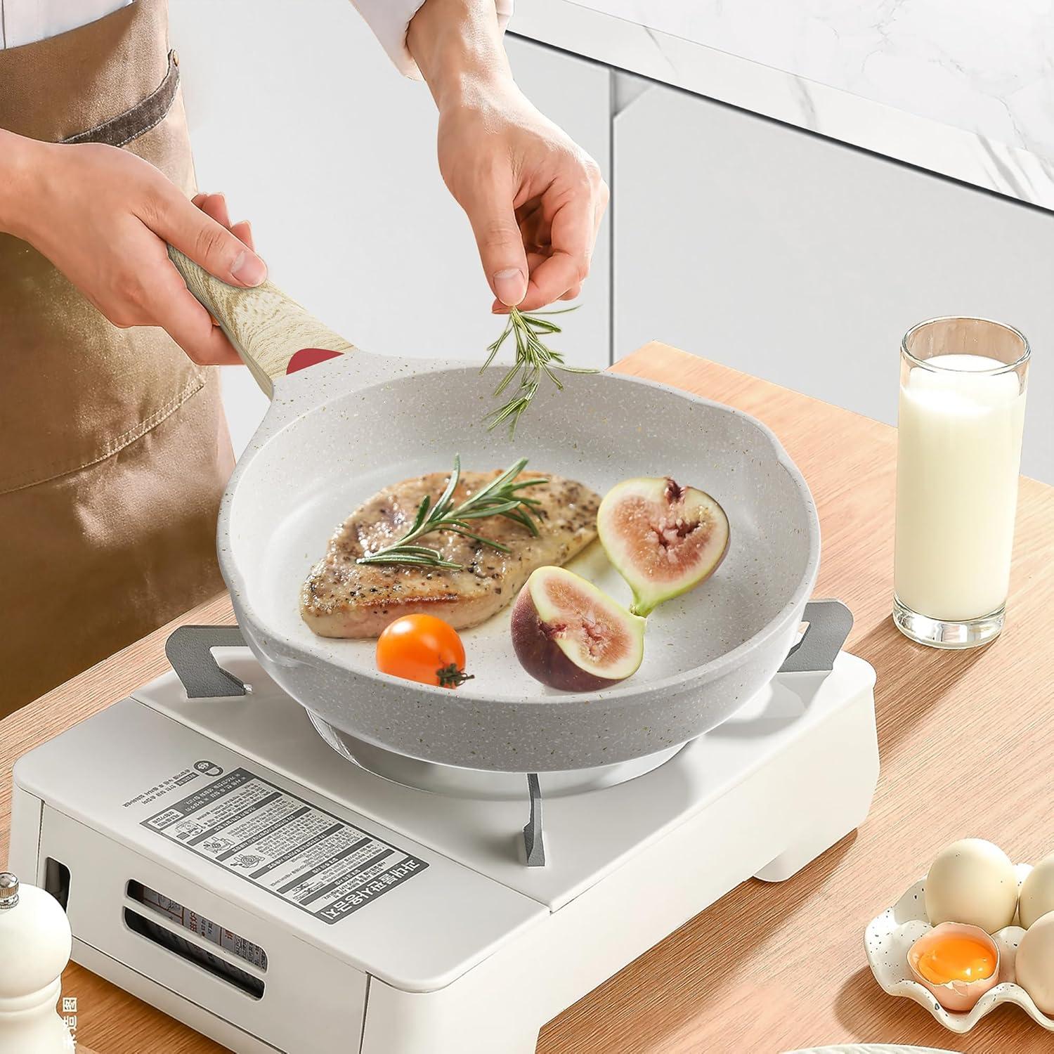 Sartén Antiadherente Caannasweis 3 Pcs Beige Granito