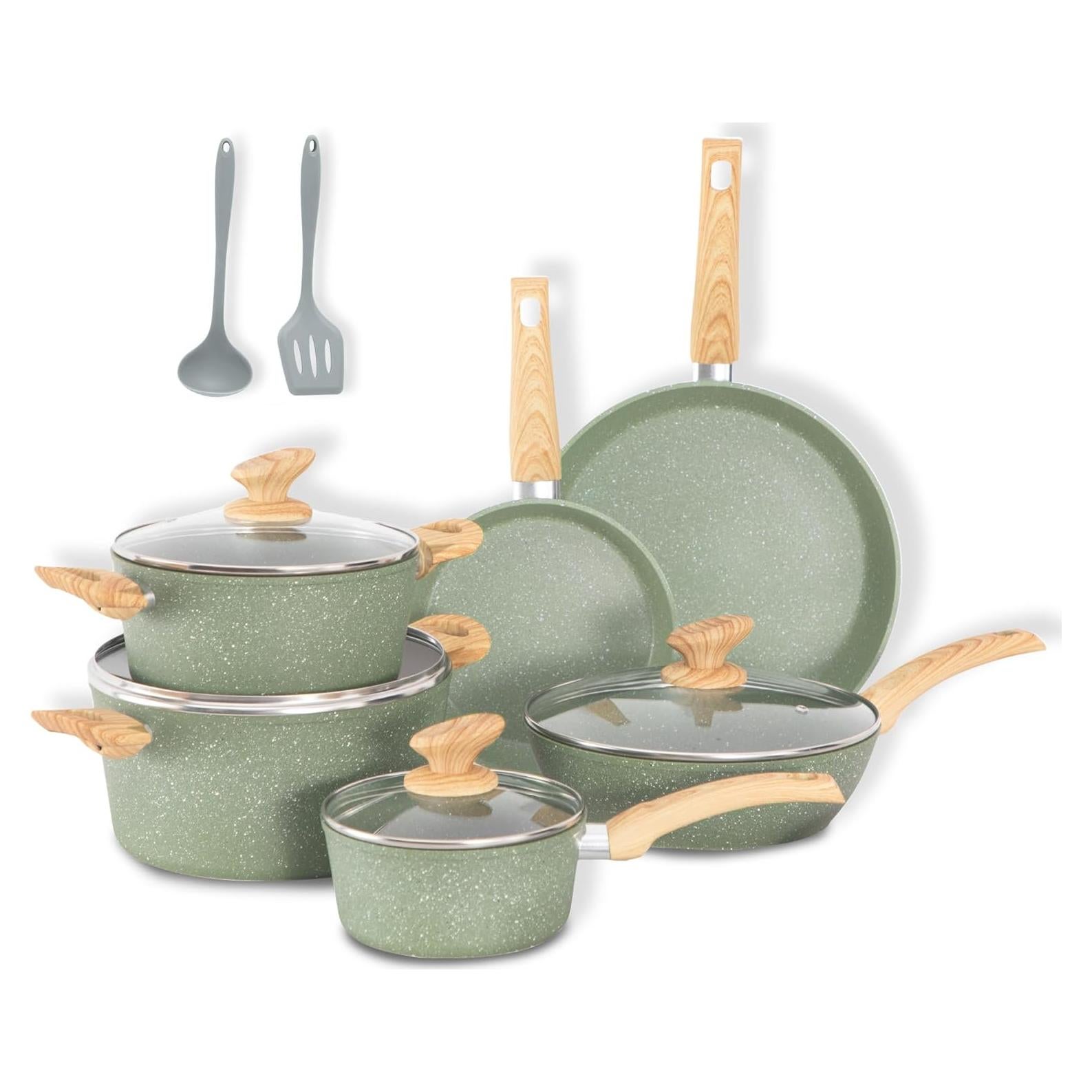 Juego de Ollas y Sartenes DishDelight 12 Piezas Antiadherente