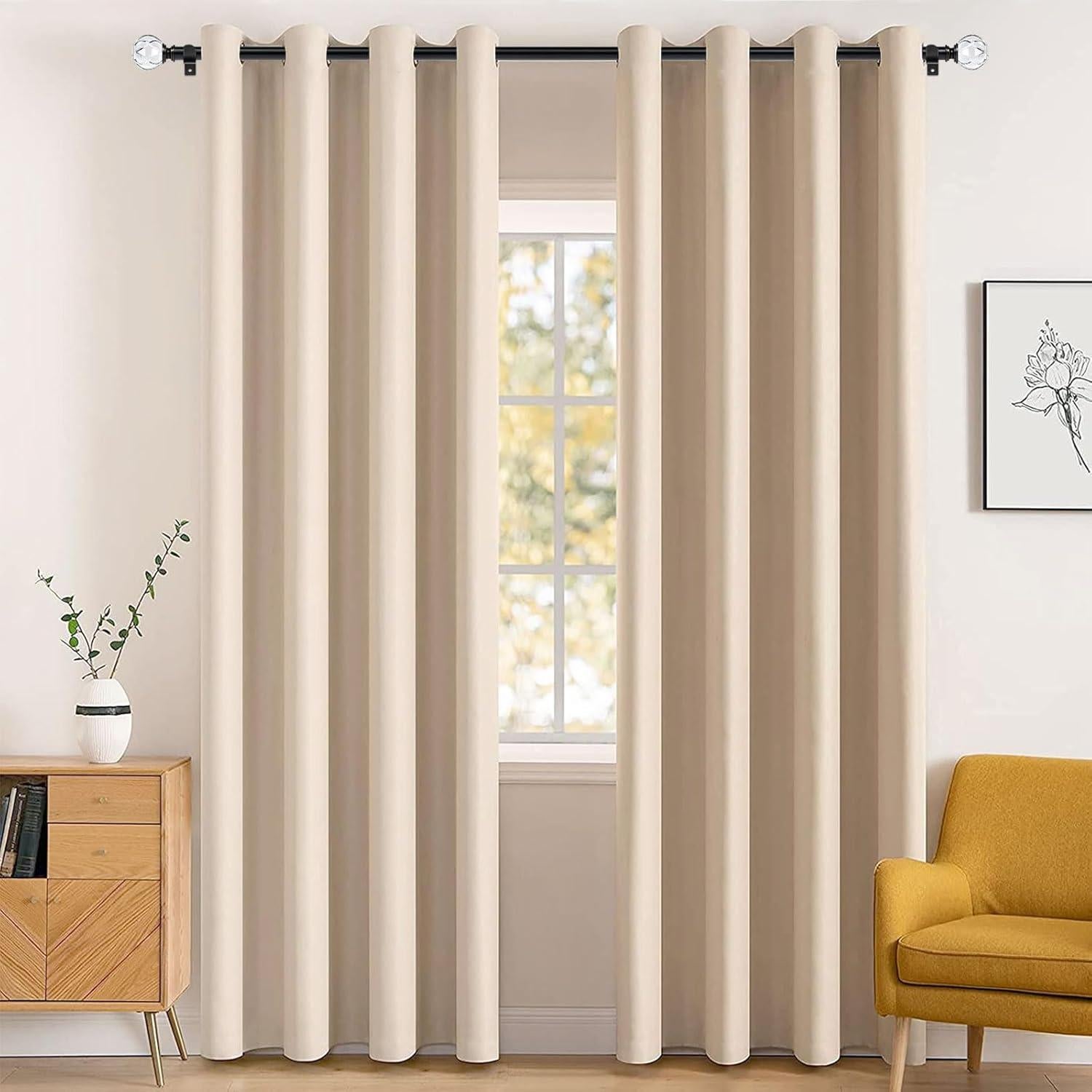 Terminales de Cortina KAMANINA Negros 2 Piezas M6 1" y 7/8"