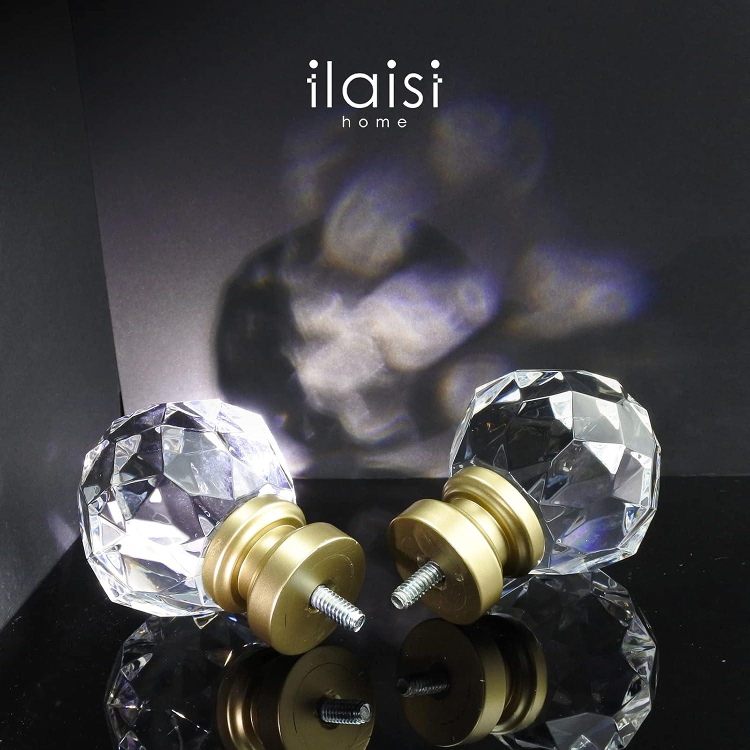 Extremos de Varilla de Cortina Decorativos ILAISIHOME Oro