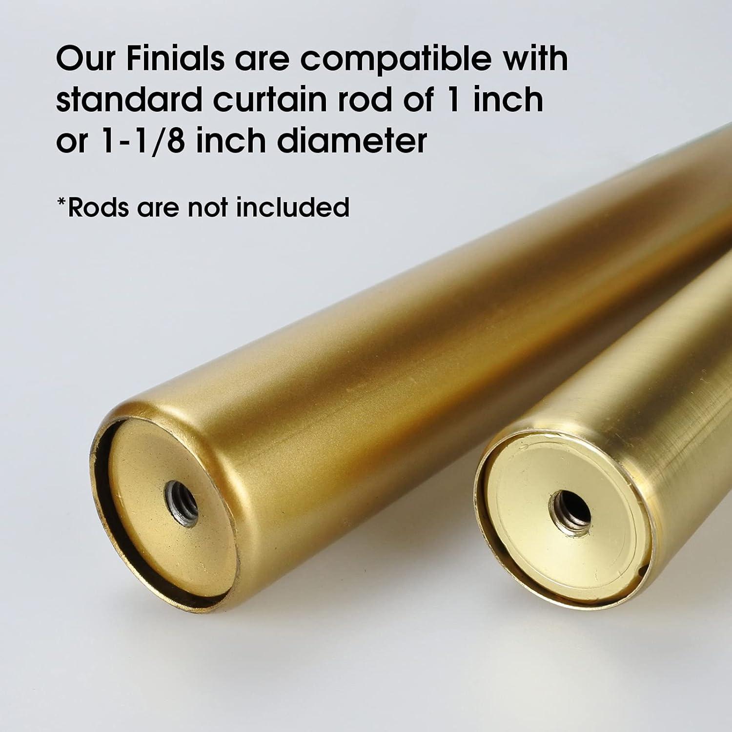 Extremos de Varilla de Cortina Decorativos ILAISIHOME Oro