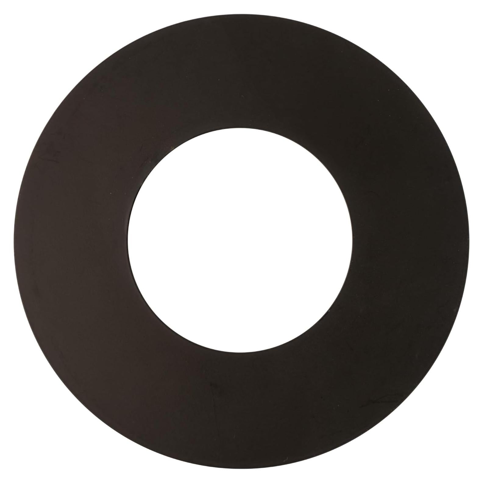 Medallón de Techo Redondo Plano El Convertidor de Lámpara 19.7cm Negro Mate