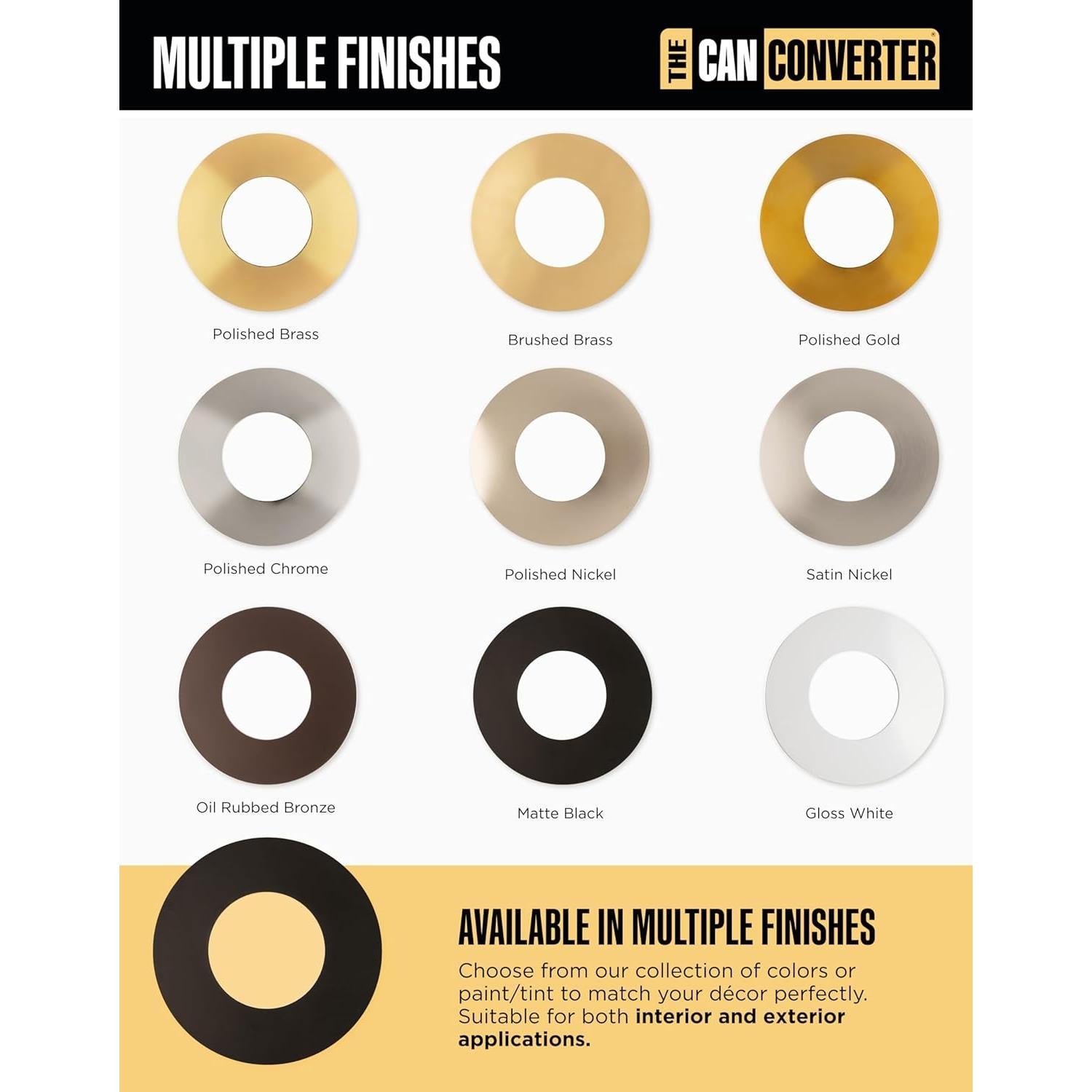 Medallón de Techo Redondo Plano El Convertidor de Lámpara 19.7cm Negro Mate