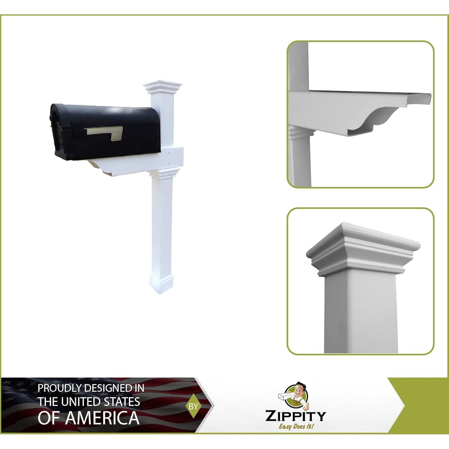 Poste de Buzón Zippity Outdoor Products ZP19013 Blanco