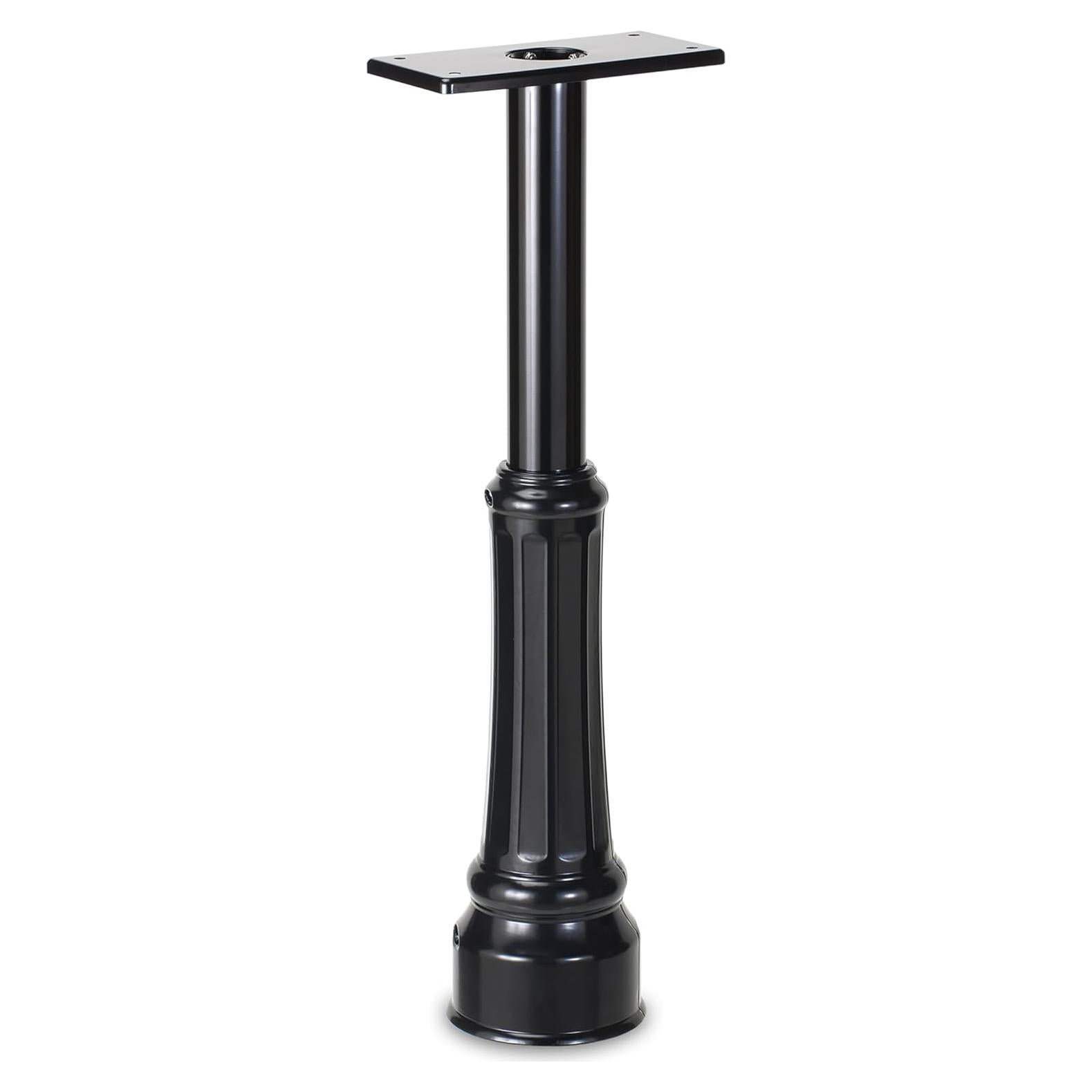 Poste de Buzón Arquitectónico 7507B Negro con Cubierta Decorativa