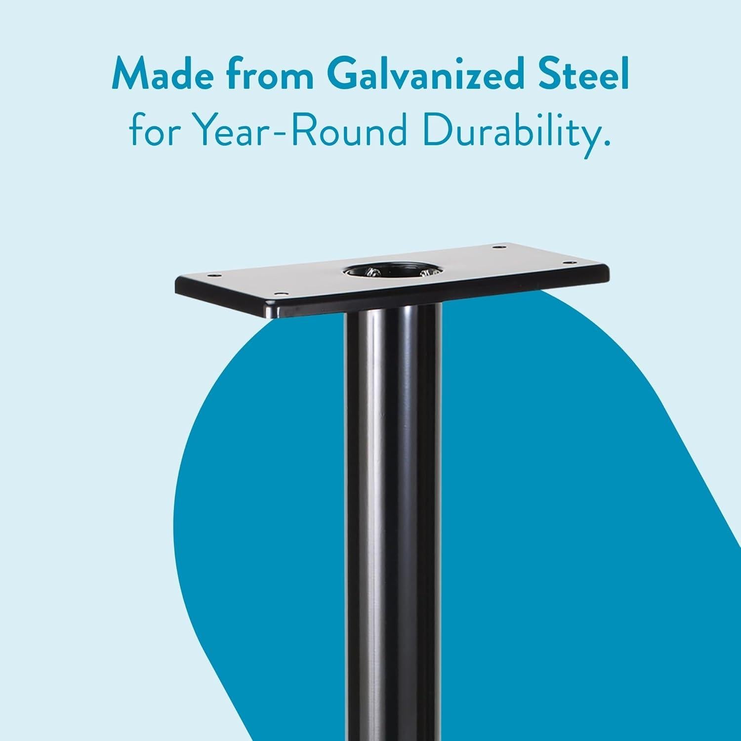 Poste de Buzón Arquitectónico 7507B Negro con Cubierta Decorativa