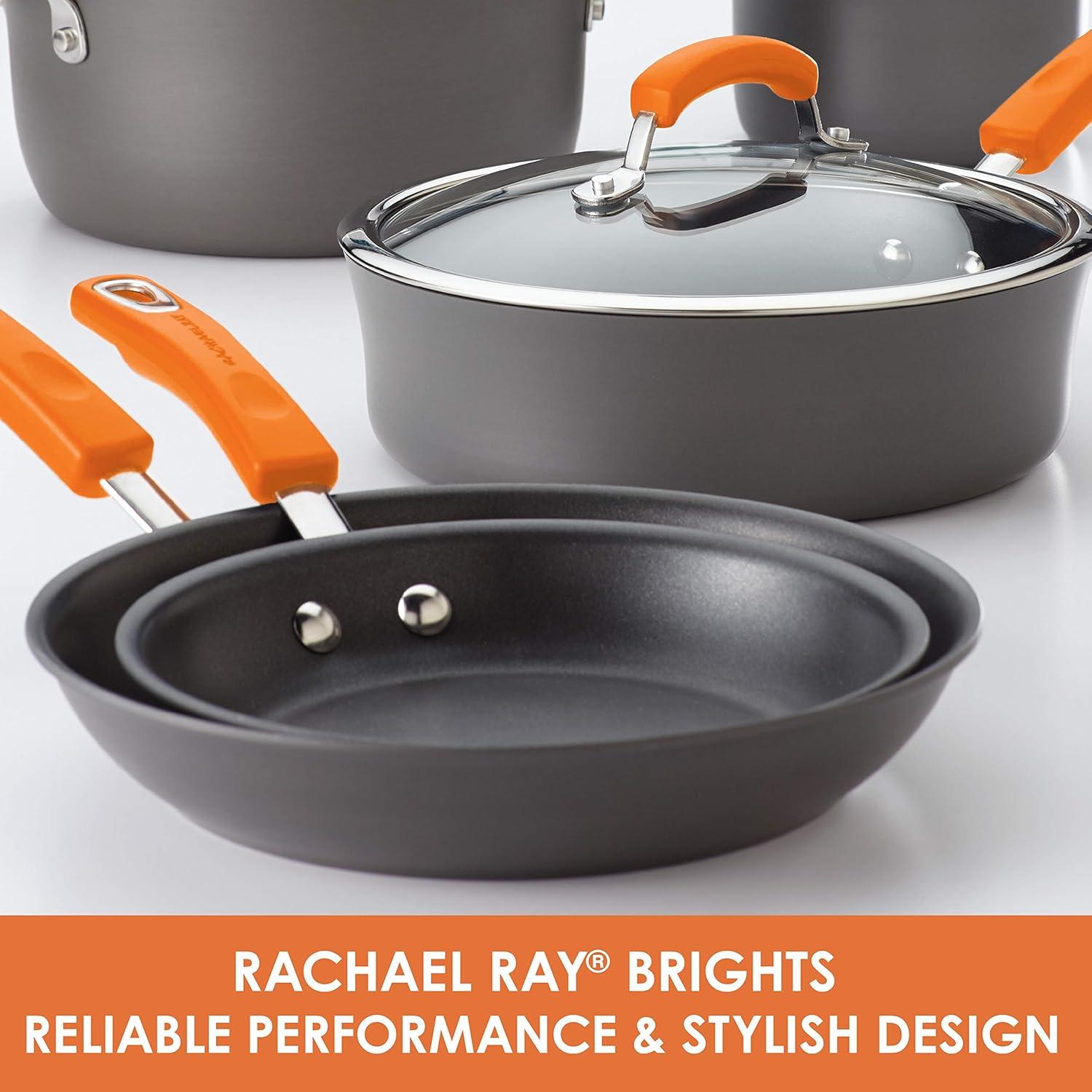 Juego de Utensilios de Cocina Rachael Ray 10 Piezas Gris Naranja