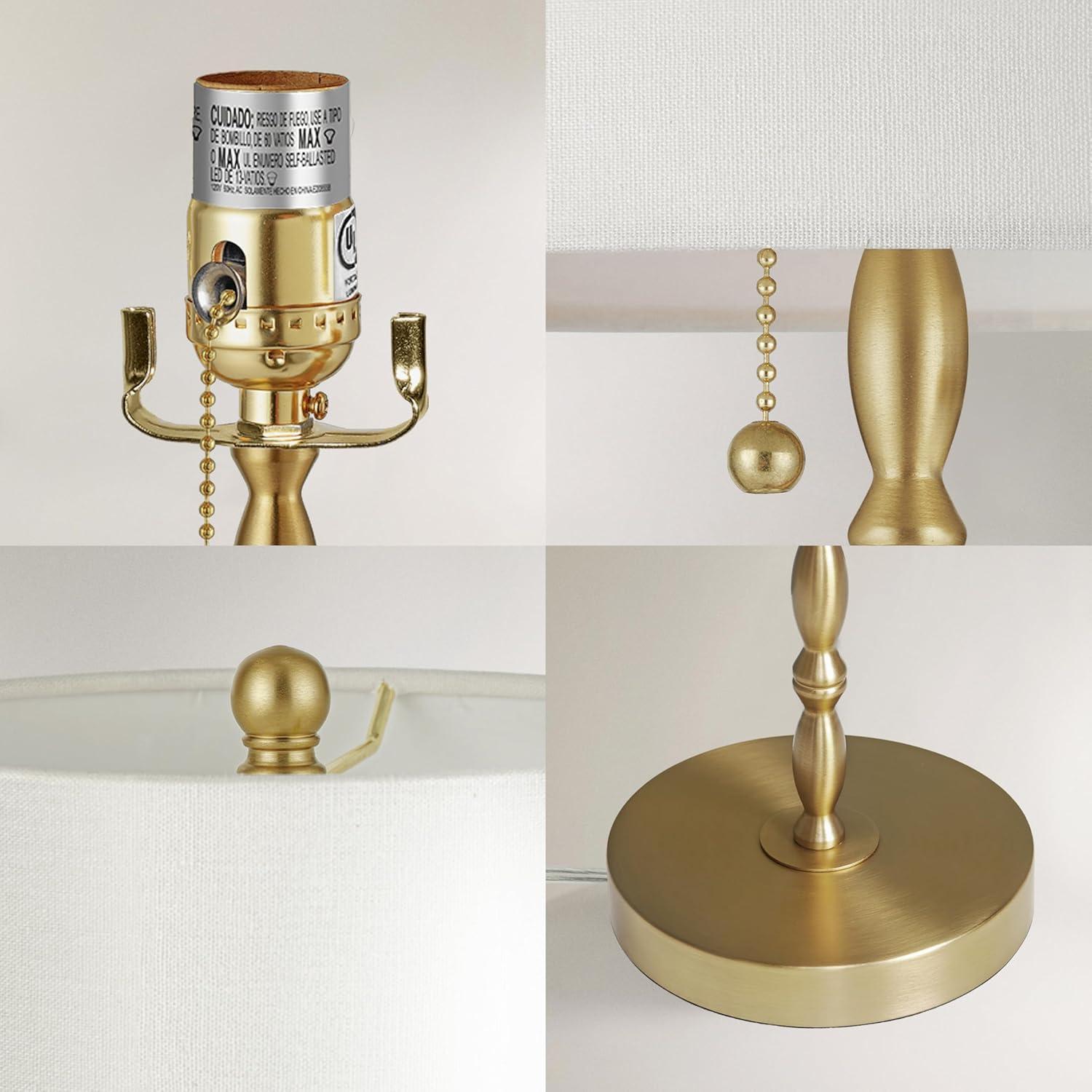 Juego de 2 Lámparas Buffet BRASSLISM 72.4 cm Latón Lino