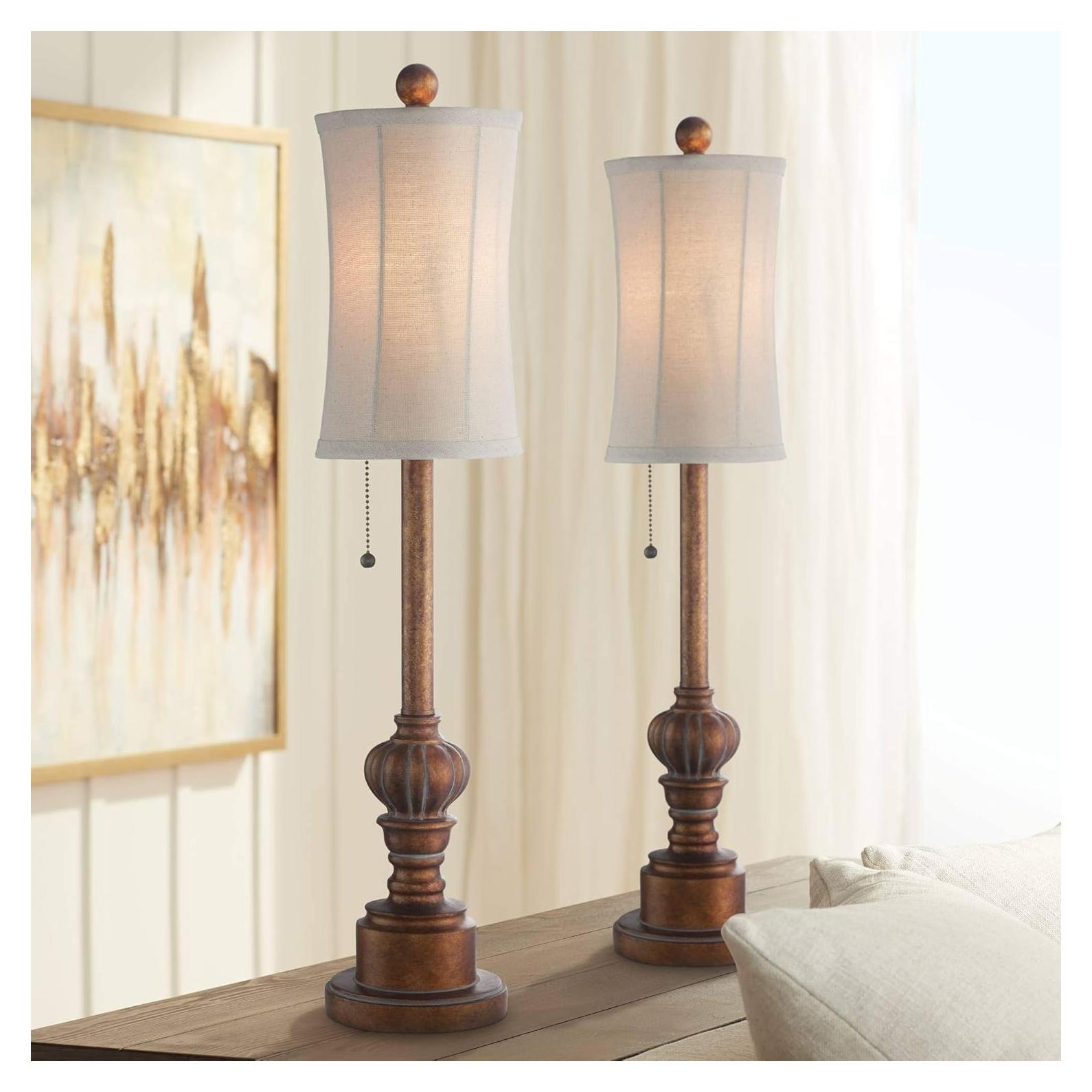Conjunto de 2 Lámparas de Mesa Buffet Regency Hill 71 cm
