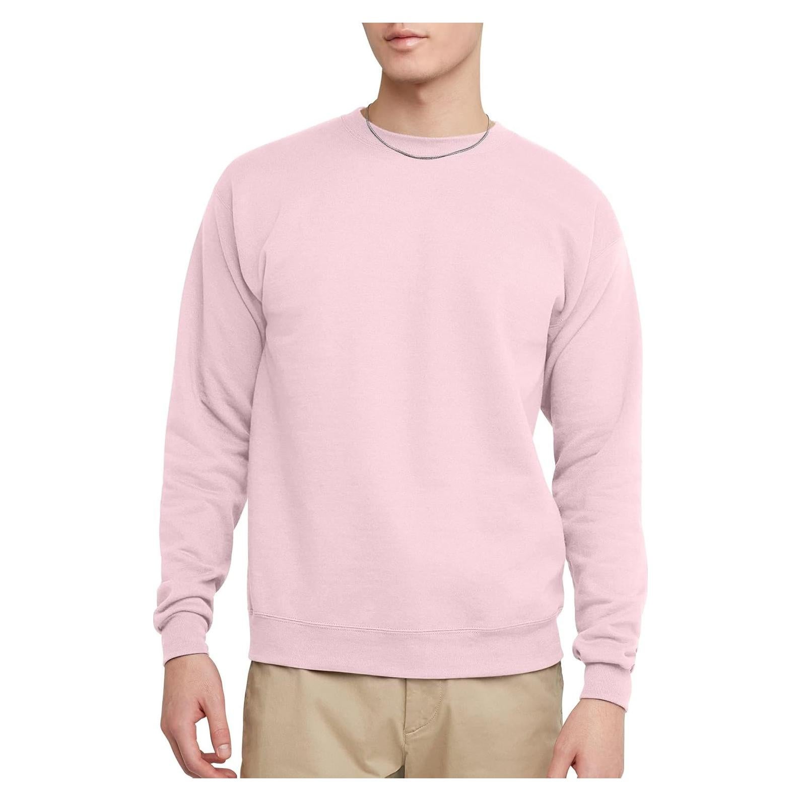 Sudadera de forro polar Hanes para hombres - Rosa pálido XL