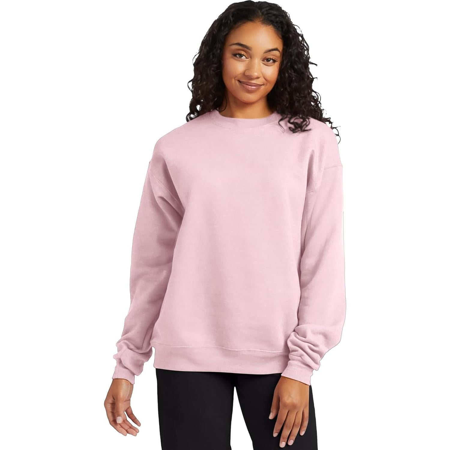 Sudadera de forro polar Hanes para hombres - Rosa pálido XL