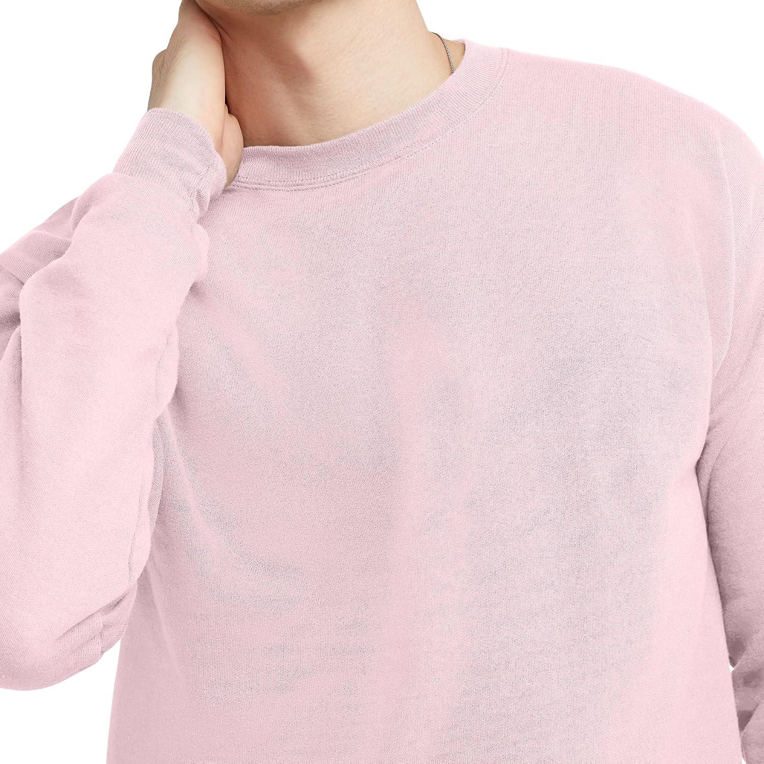Sudadera de forro polar Hanes para hombres - Rosa pálido XL