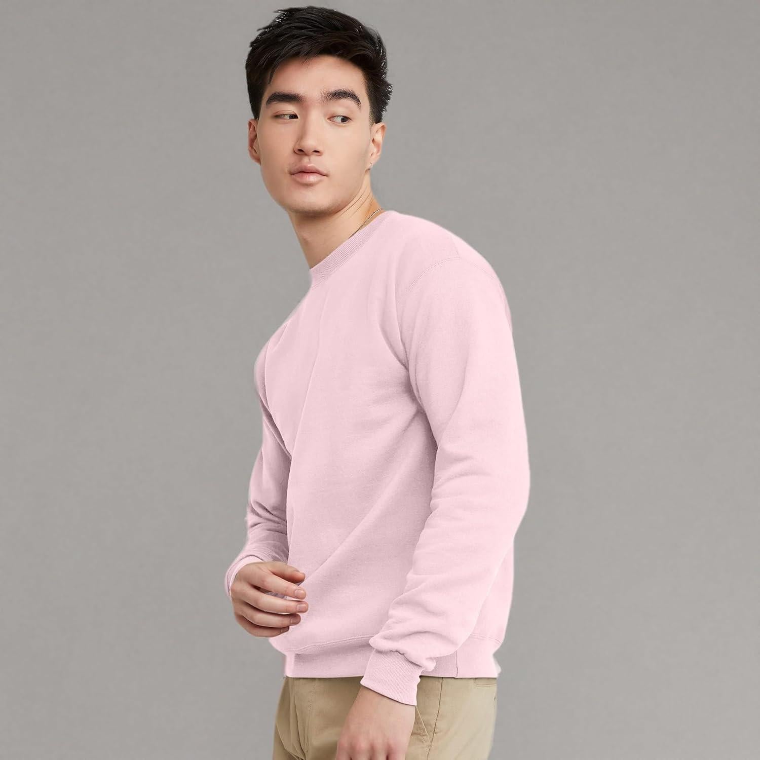 Sudadera de forro polar Hanes para hombres - Rosa pálido XL