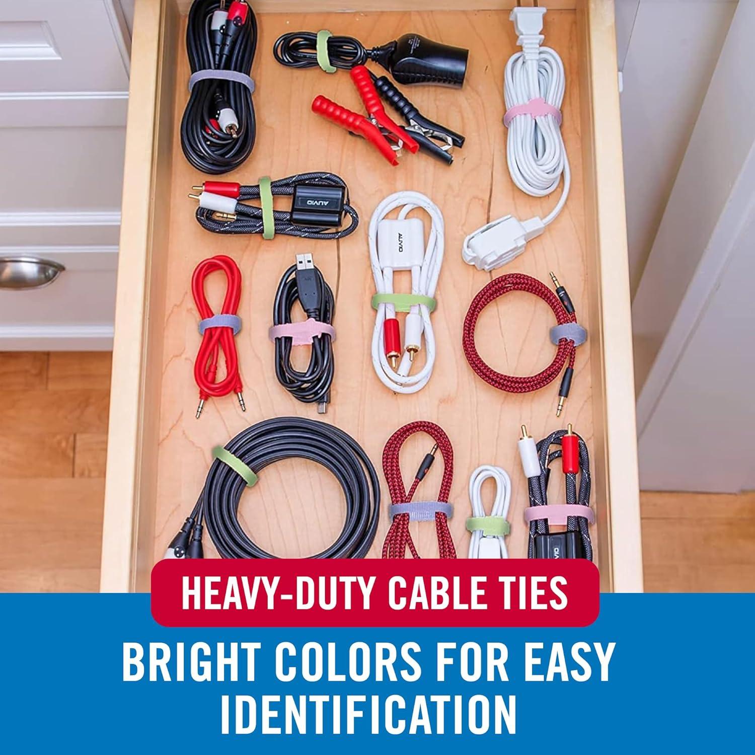 Sujetadores de Cables VELCRO Marca ONE-WRAP 60 Piezas 20,32 cm