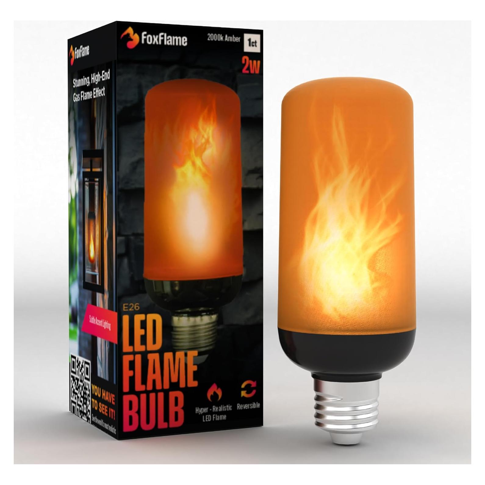 Bombilla LED de Llama Parpadeante Foxflame E26 2000K IP65
