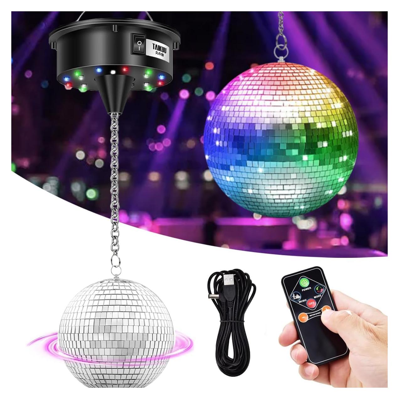 Bola de Espejos con Motor TAIKUU 6" a 12" Ajustable