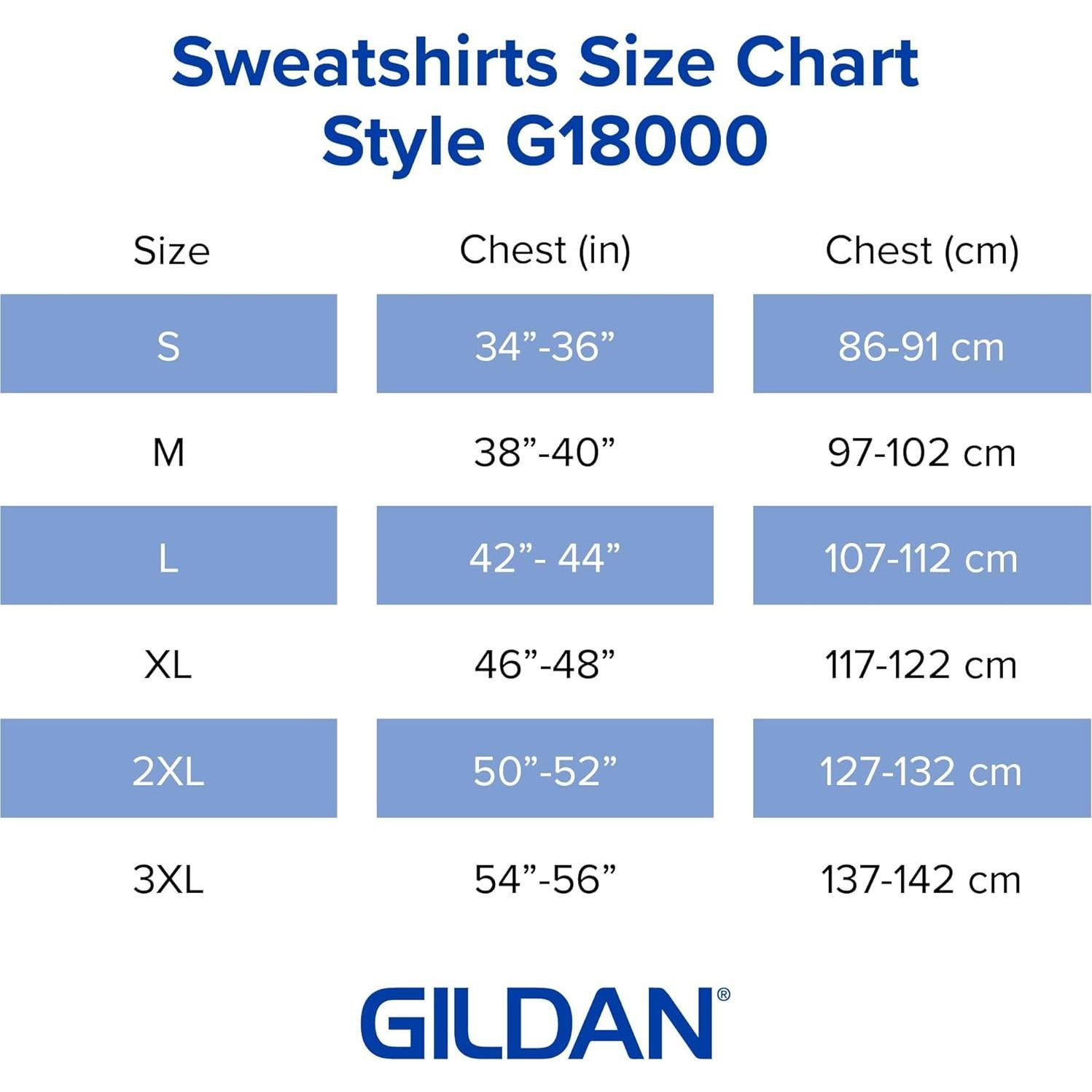 Sudadera Gildan G18000 unisex felpa 50% algodón 50% poliéster