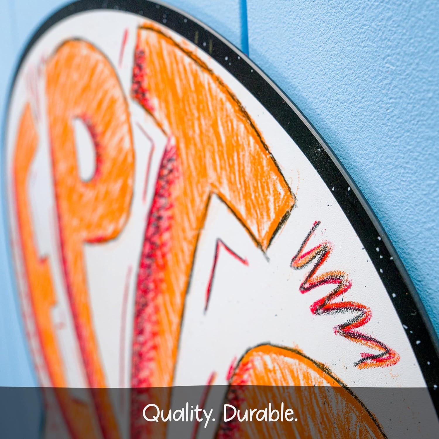 Tablero de Crayones DoodleFace Redondo 48x56 cm Borrado en Seco