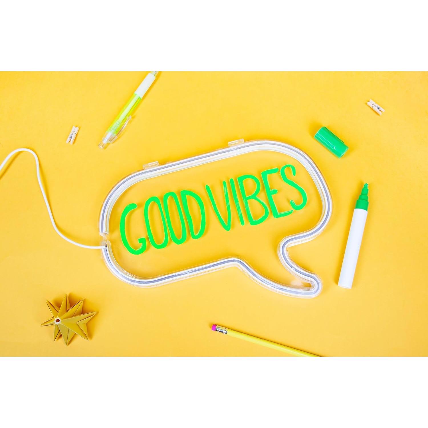 Marco de Luz de Burbuja de Diálogo Neón Fizz Creations 30.99x23.11cm