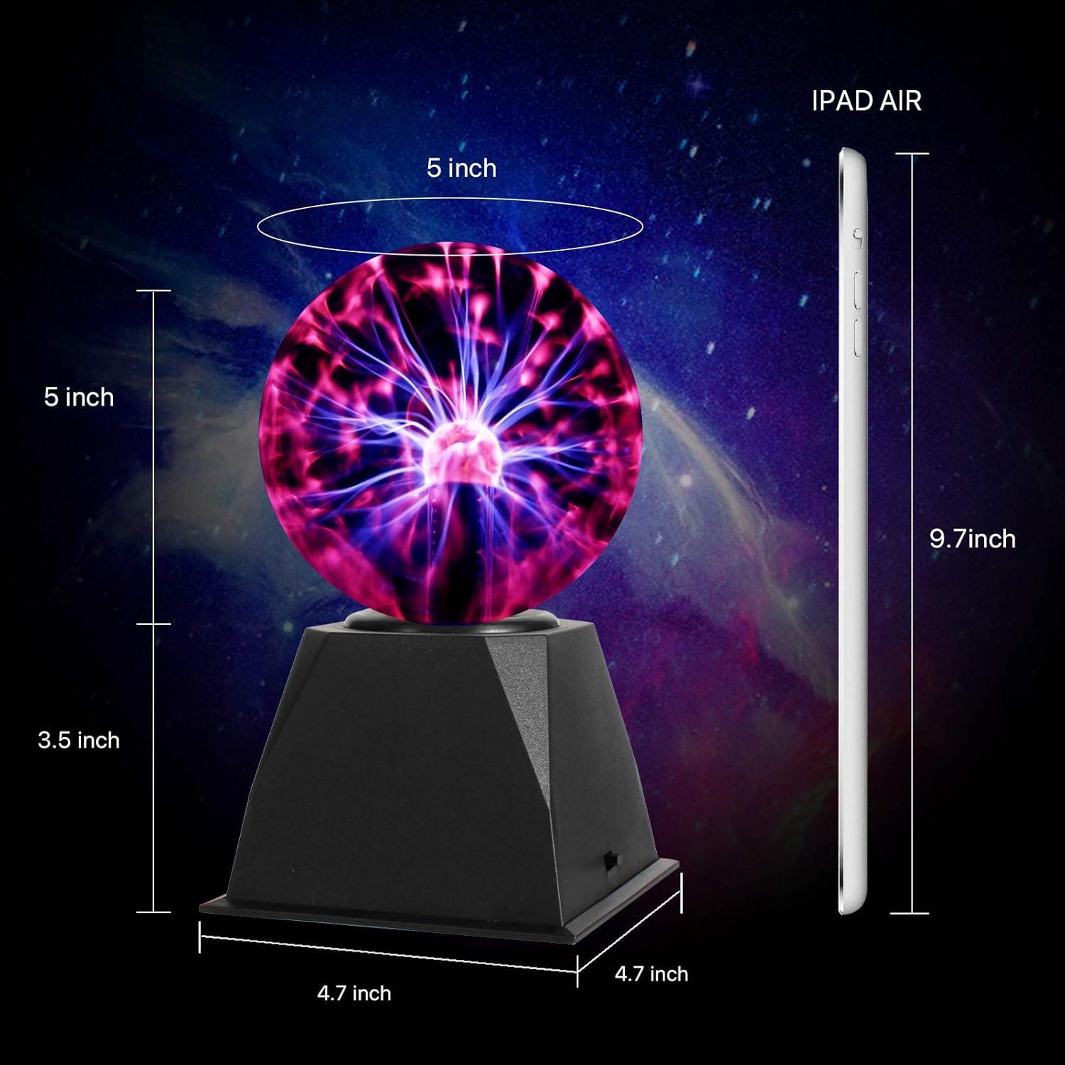 Lámpara de Plasma Gresus 12.7 cm Interactiva Tacto y Sonido