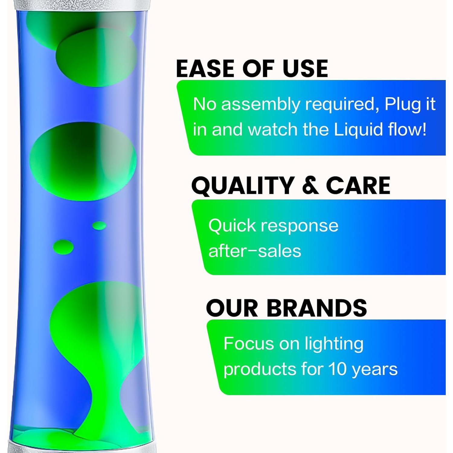 Lámpara de Movimiento Líquido XXMANX 32 cm Azul Luz Nocturna