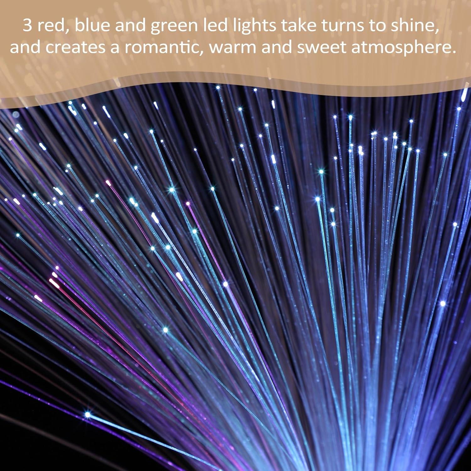 Lámpara de fibra óptica Toyvian - LED colorido con batería