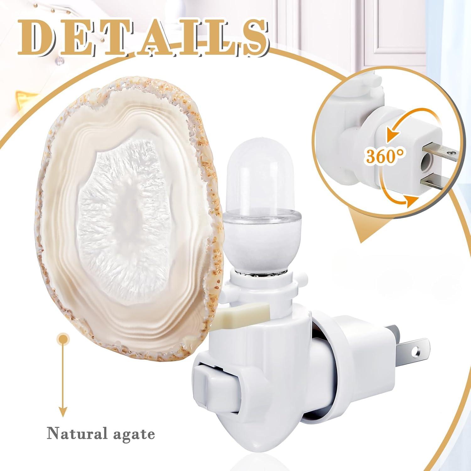 Luz Nocturna de Ágata Hortsun Beige con Interruptor 7W