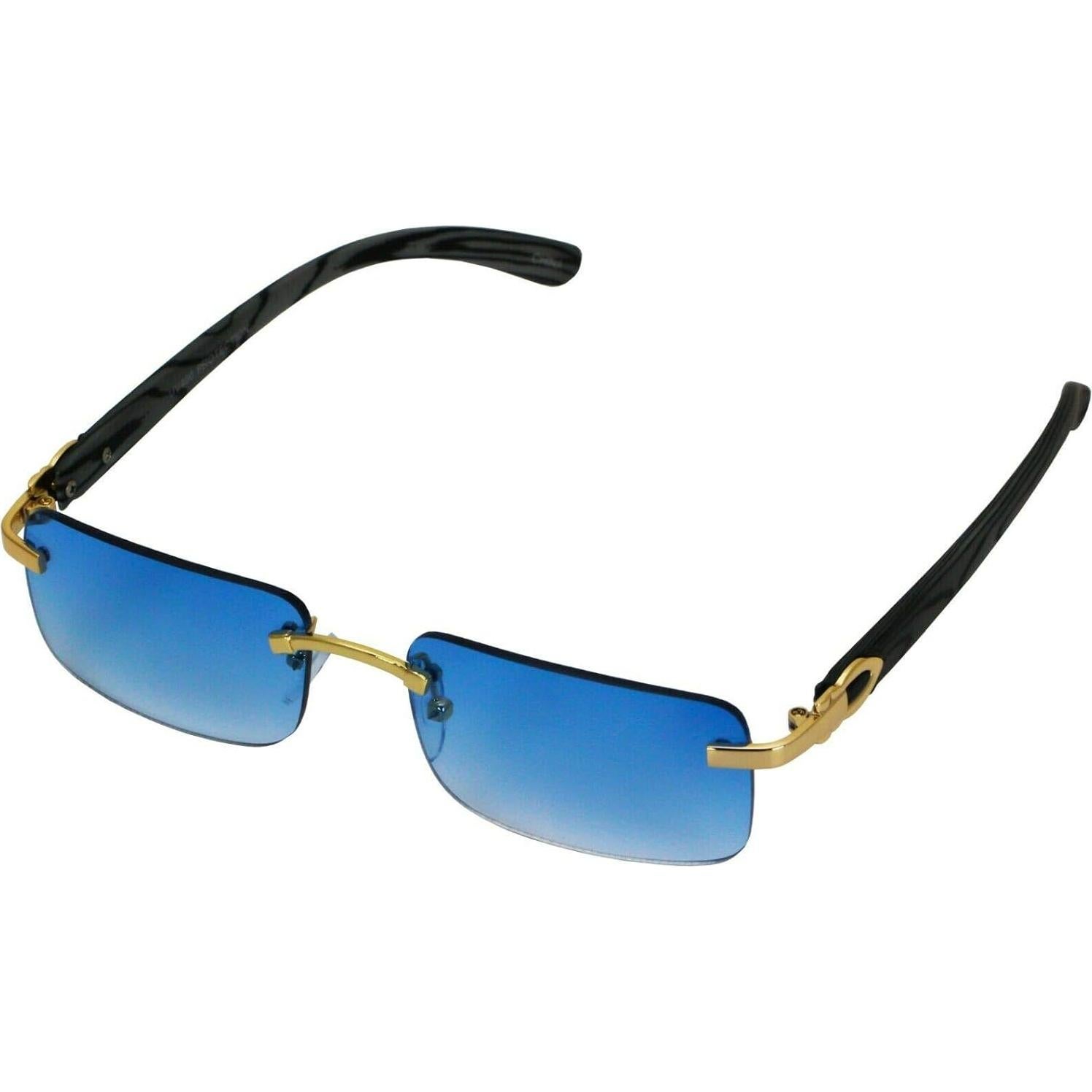 Gafas de sol vintage sin montura unisex color caramelo