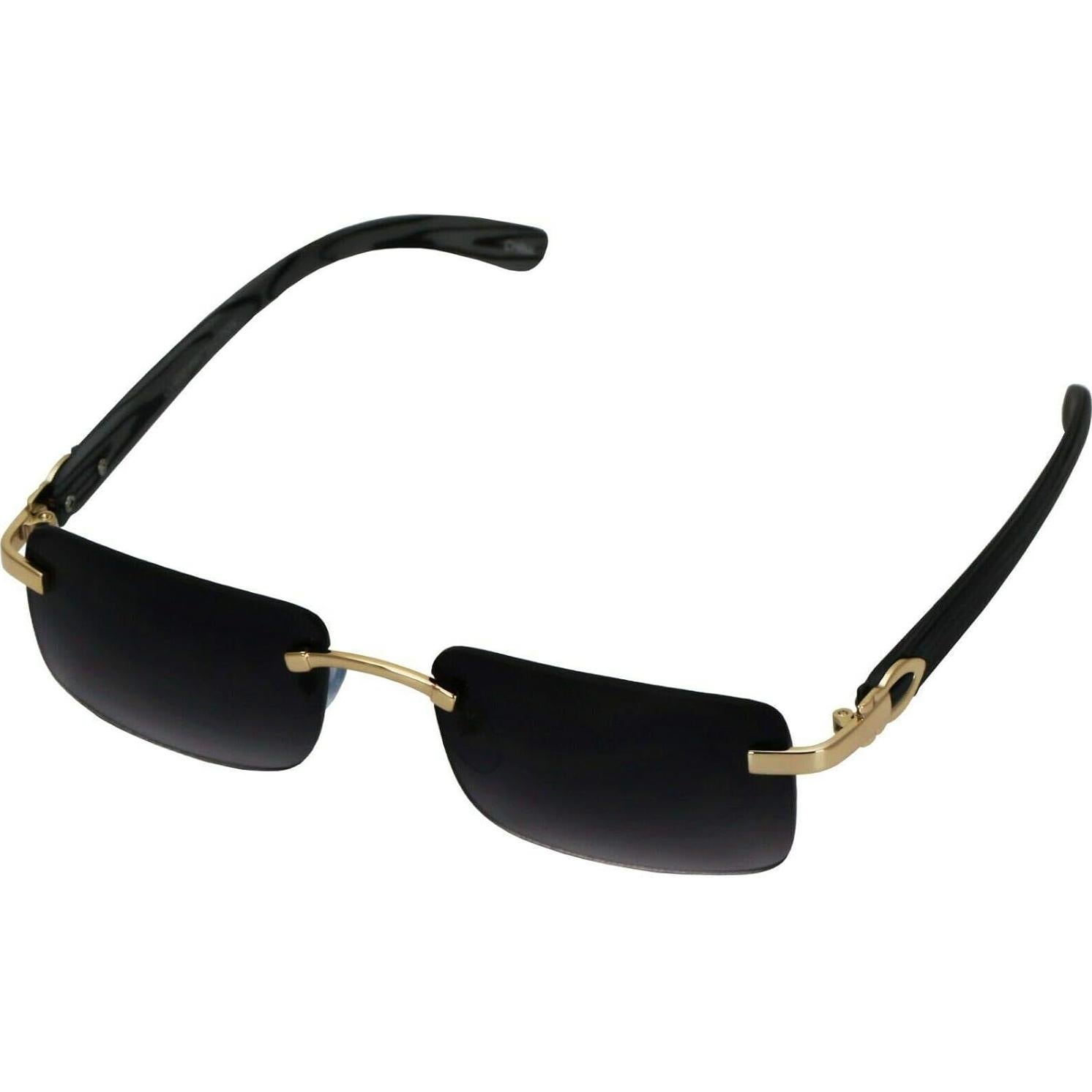 Gafas de sol vintage sin montura unisex color caramelo