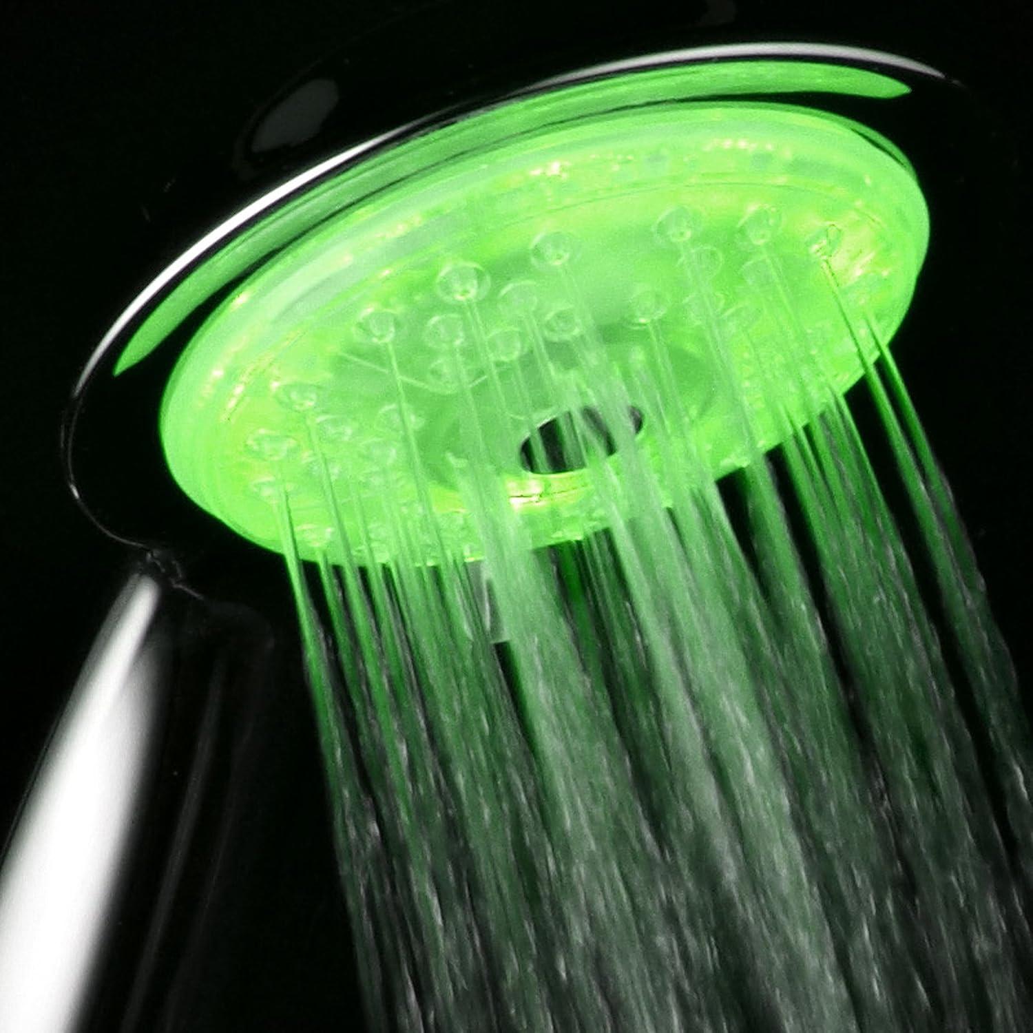 Cabezal de Ducha LED PowerSpa 24 Configuraciones 10.16 cm