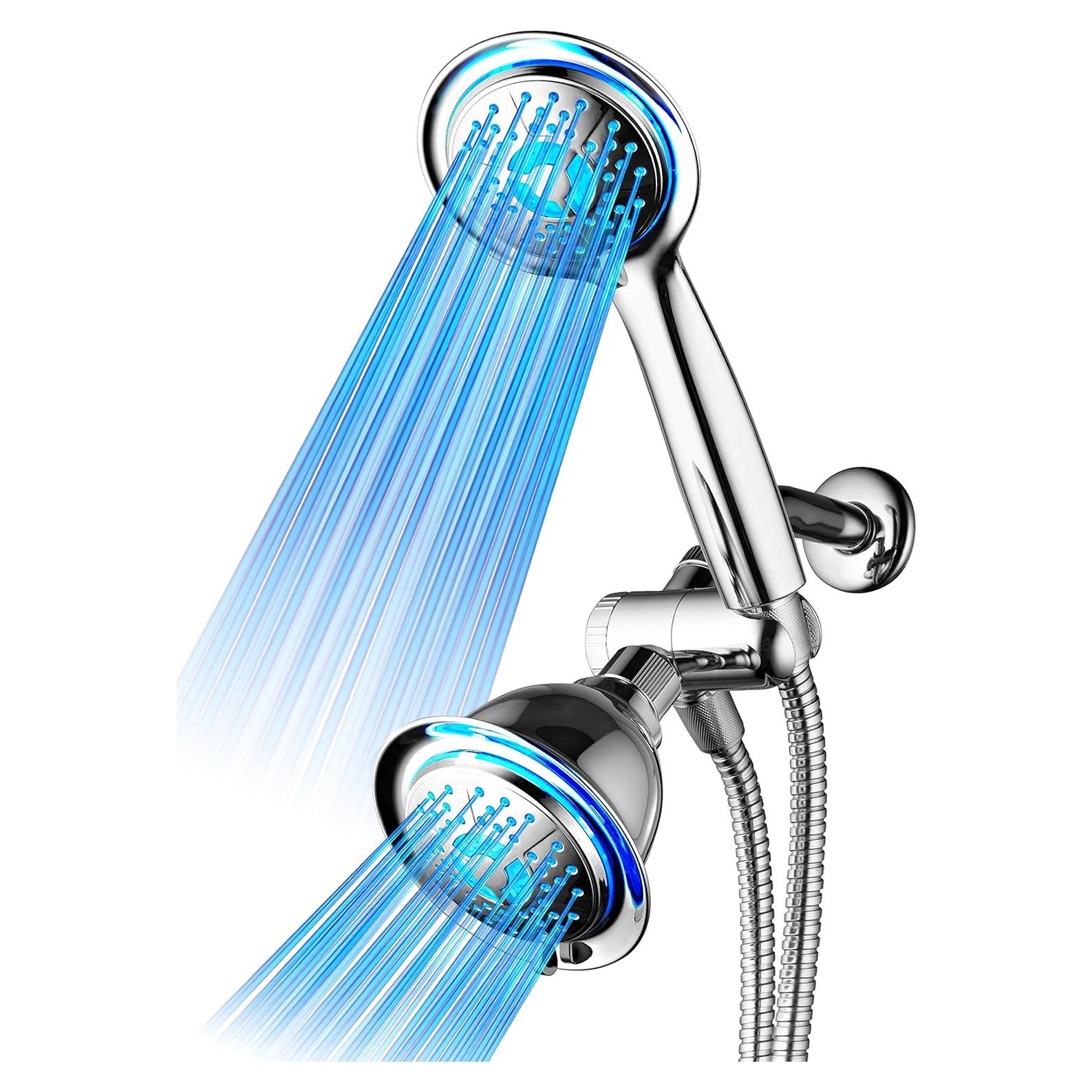 Cabezal de Ducha LED 3 Vías Dream Spa Cromado con Manguera 1.52m