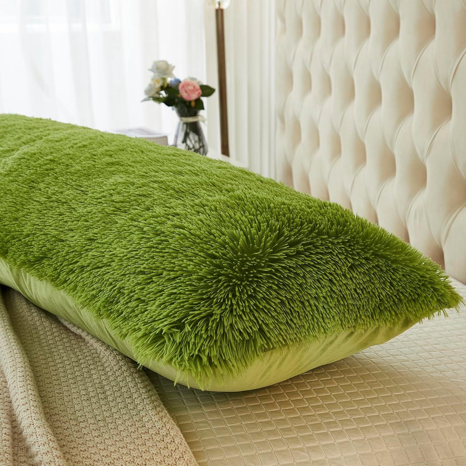 Funda de Almohada Uhamho Grande 137x53.5 cm Verde Manzana