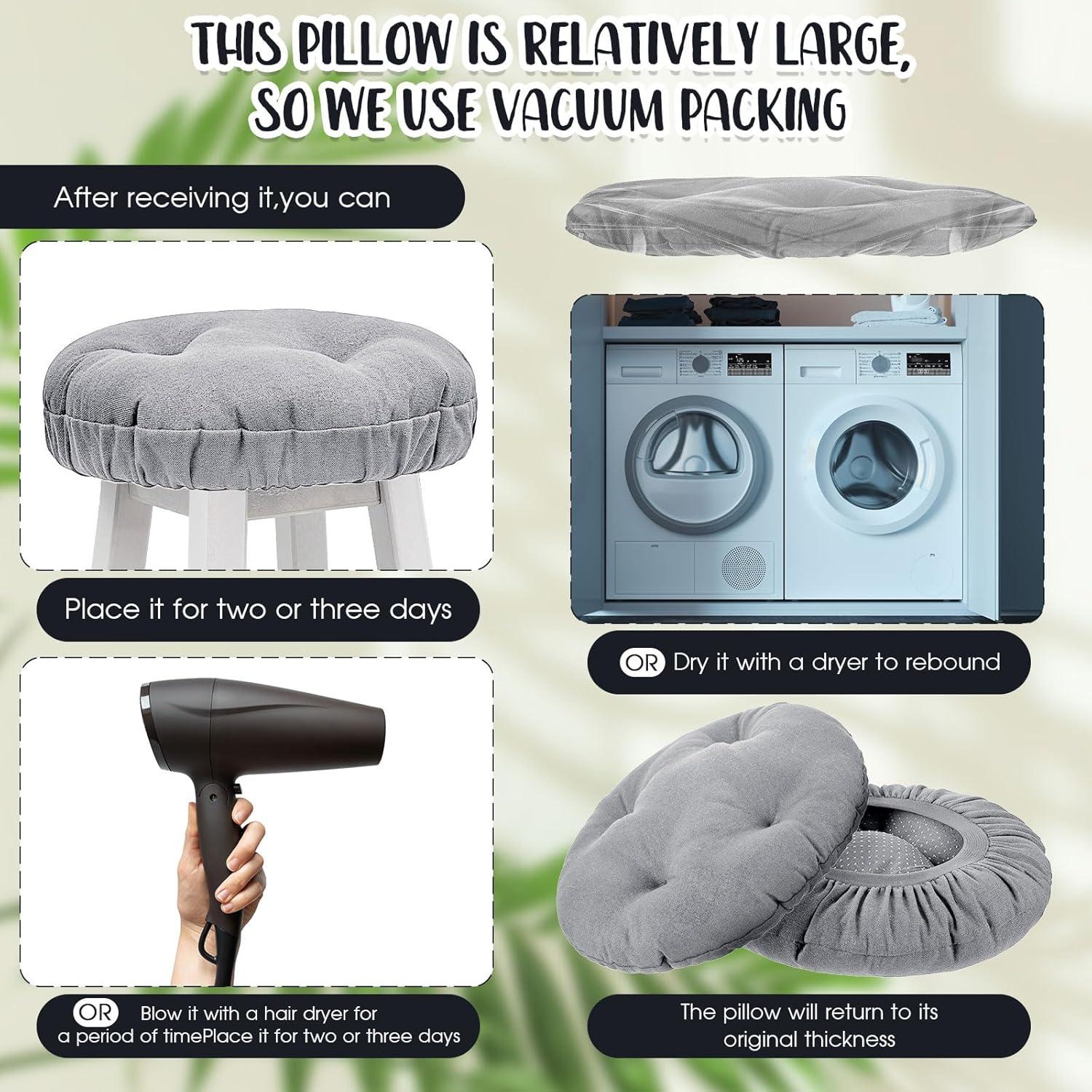 Fundas para Taburetes Redondos Marsui 4 Piezas 30.48 cm Gris Claro