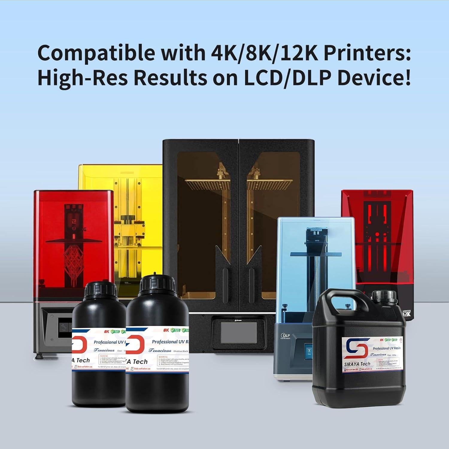 Resina Flexible 405nm Siraya Tech Tenacious 2000g Transparente