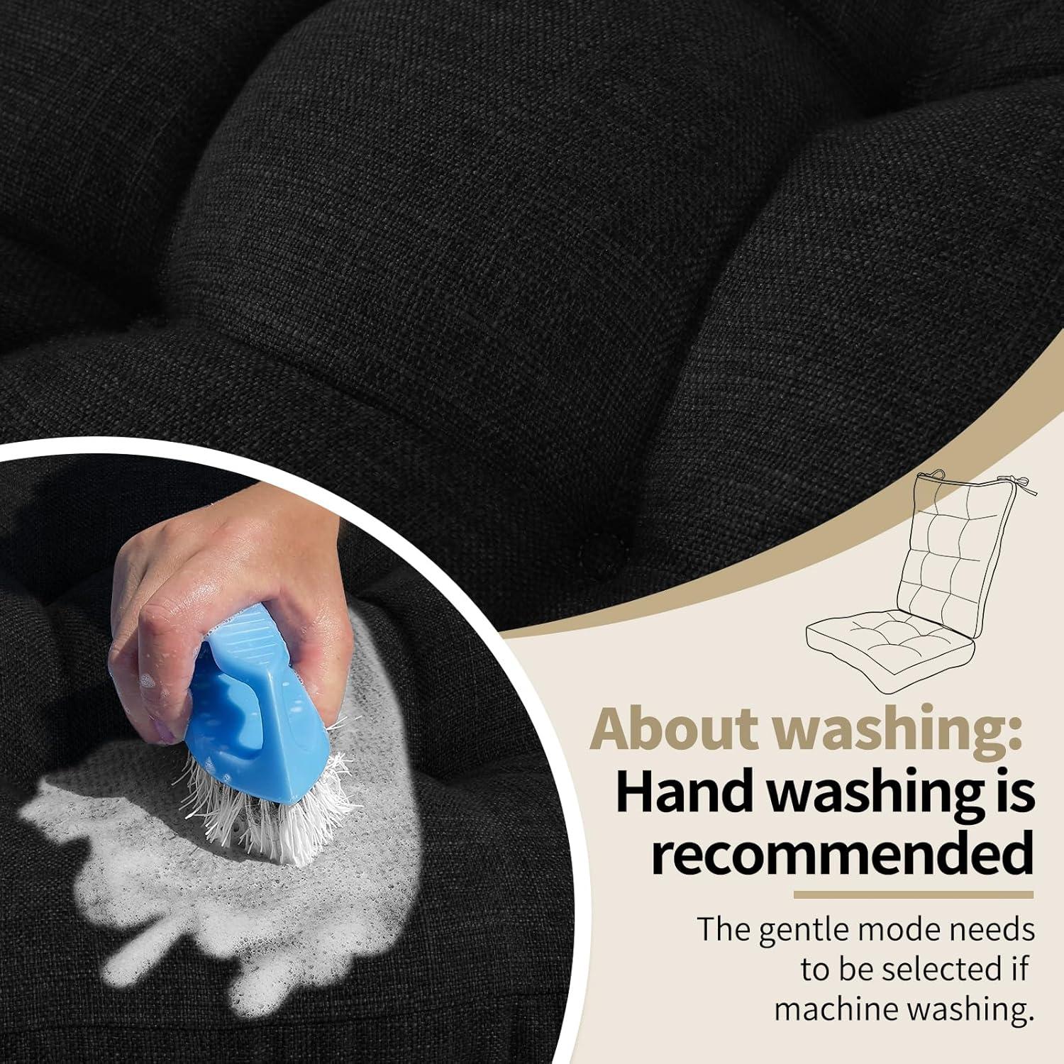 Cojines para Silla BUYUE 429 Antideslizantes 43x43cm Negro