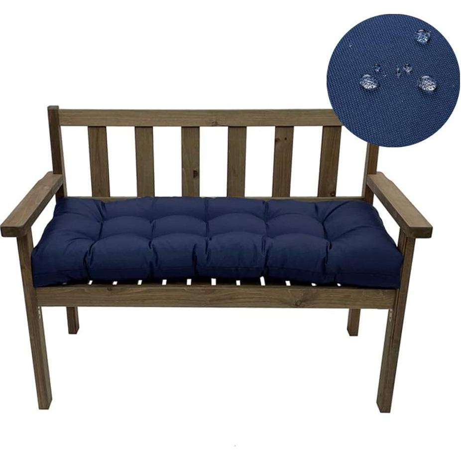 Cojín Impermeable para Banco de Jardín SEAHOME 130x50 cm Marino