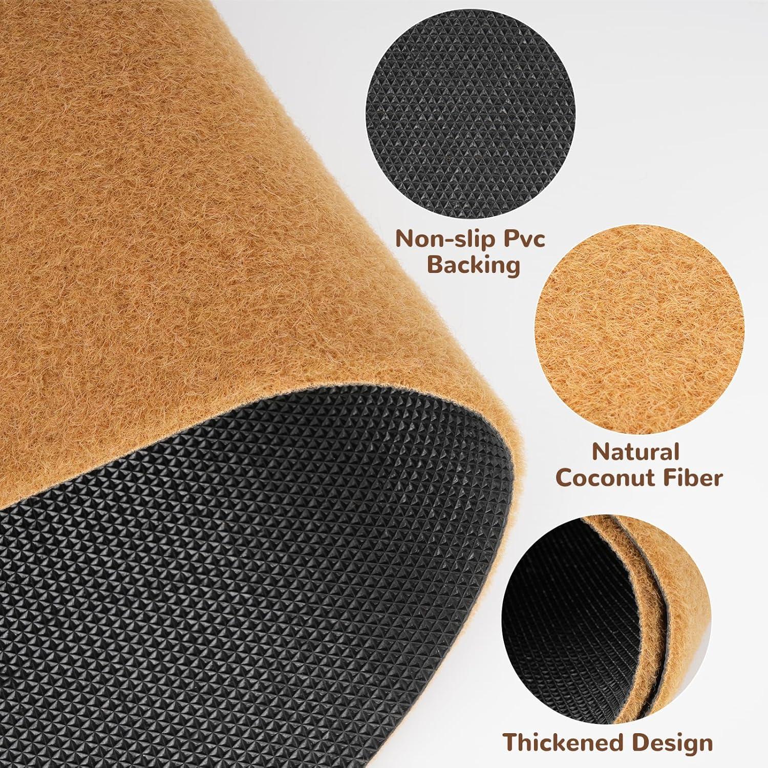 Paquete de 2 Tapetes de Coco AIHSUMC 76x43 cm Antideslizantes